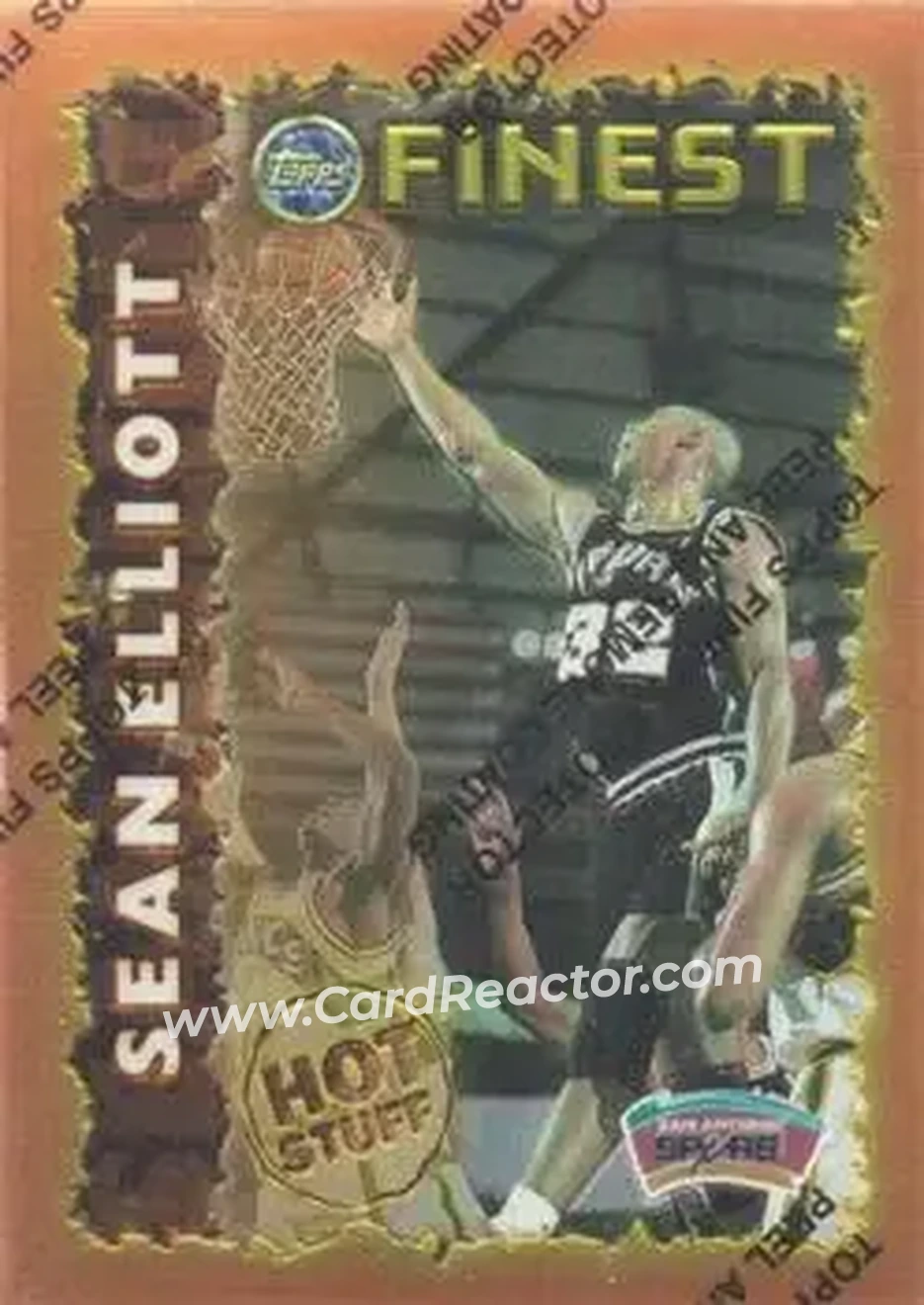 1995-96 Finest - Hot Stuff #HS5 - Sean Elliott - San Antonio Spurs - Front