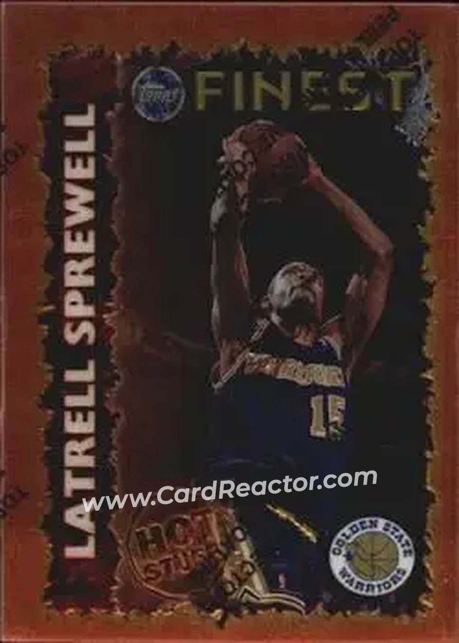 1995-96 Finest - Hot Stuff #HS6 - Latrell Sprewell - Golden State Warriors - Front