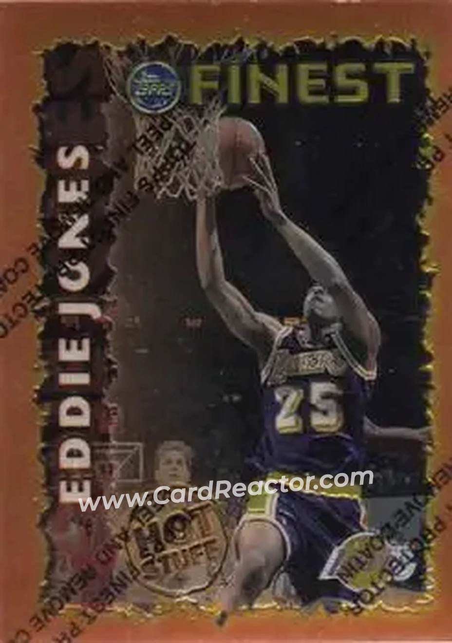 1995-96 Finest - Hot Stuff #HS8 - Eddie Jones - Los Angeles Lakers - Front