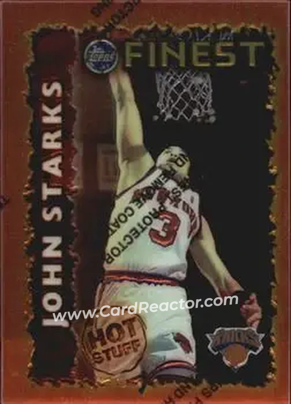 1995-96 Finest - Hot Stuff #HS10 - John Starks - New York Knicks - Front