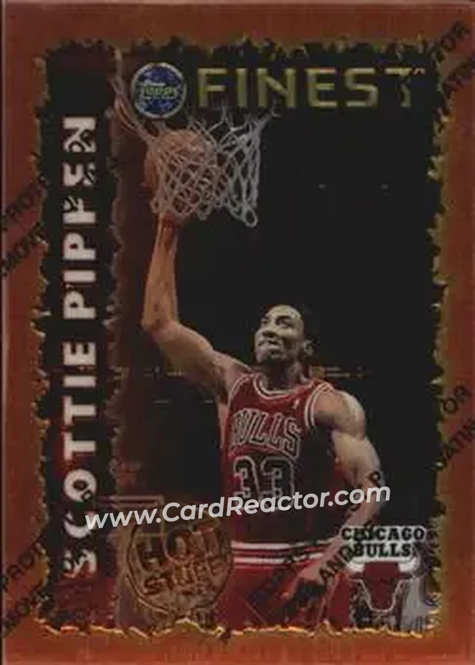 1995-96 Finest - Hot Stuff #HS11 - Scottie Pippen - Chicago Bulls - Front