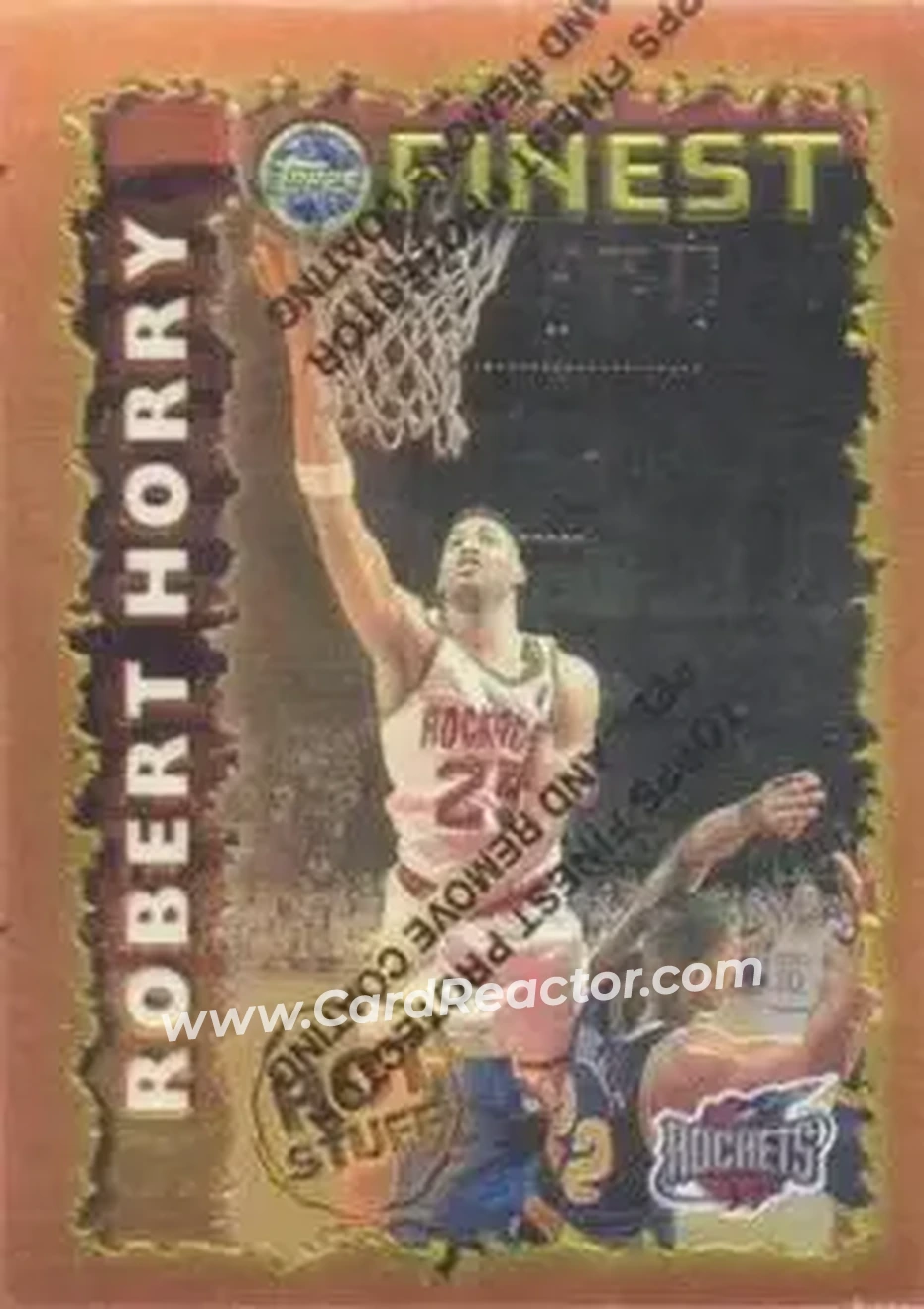 1995-96 Finest - Hot Stuff #HS15 - Robert Horry - Houston Rockets - Front