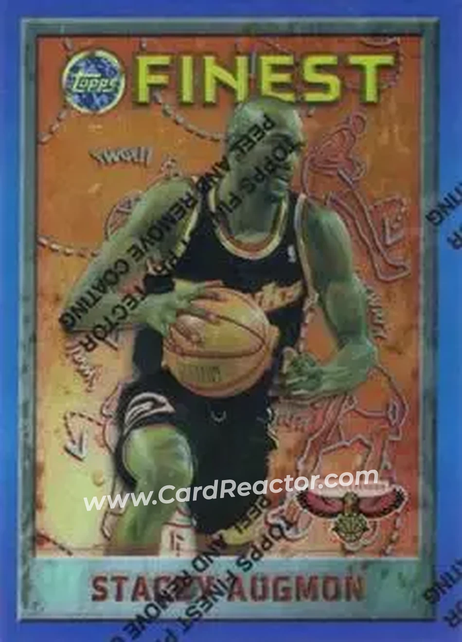 1995-96 Finest - Refractors #2 - Stacey Augmon - Atlanta Hawks - Front