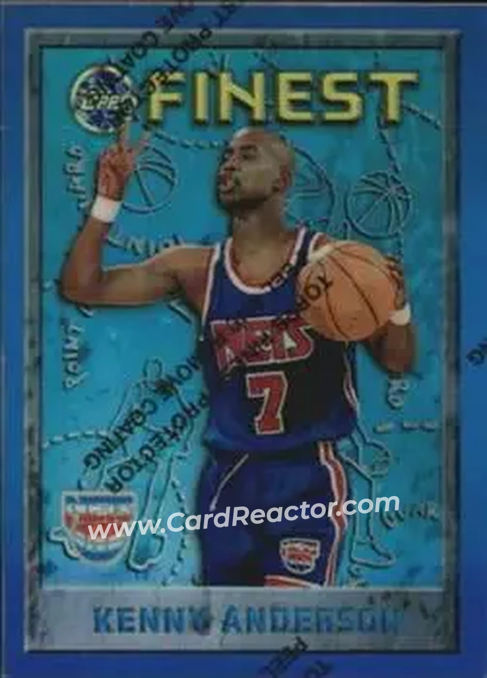 1995-96 Finest - Refractors #7 - Kenny Anderson - New Jersey Nets - Front