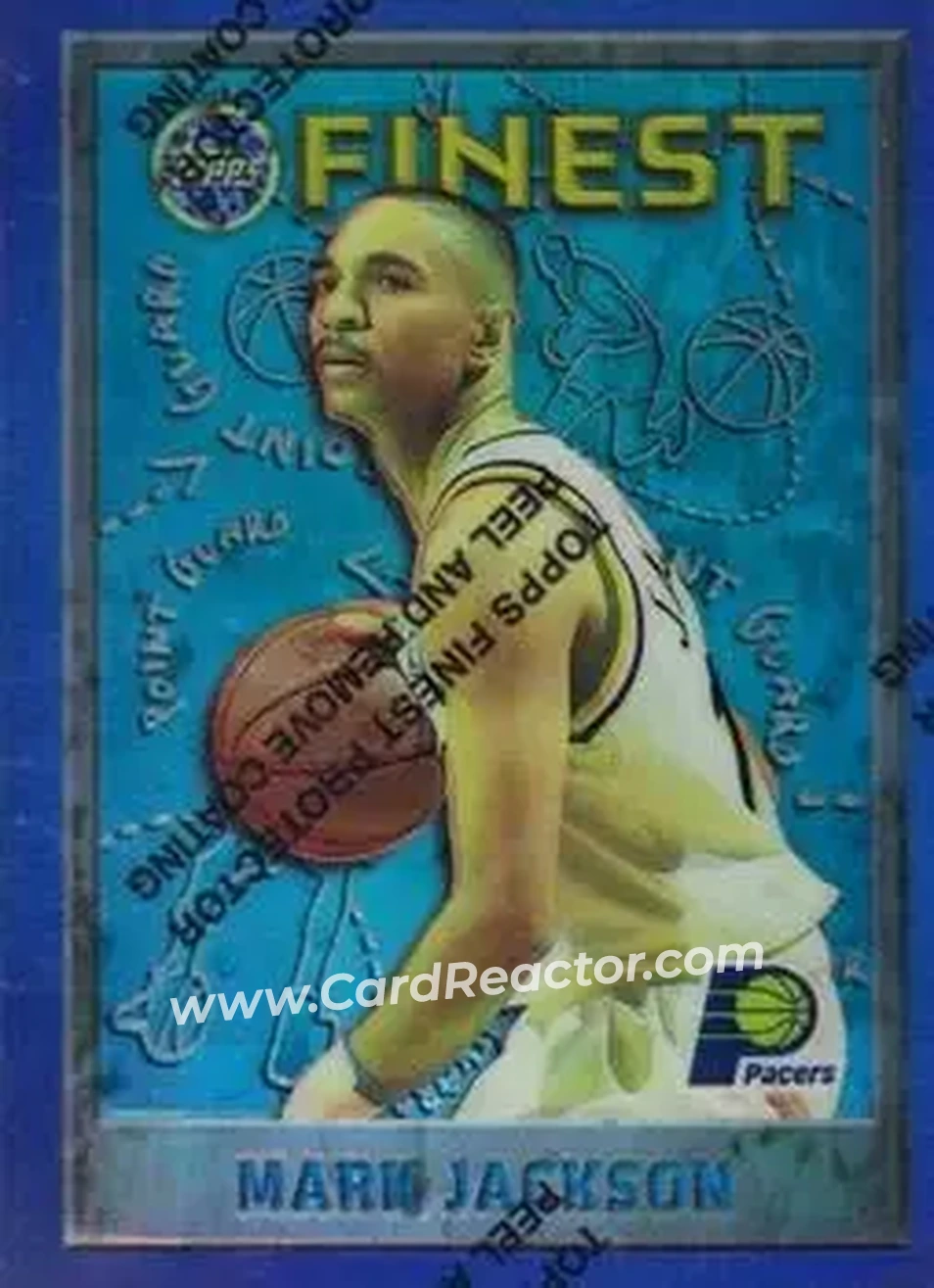 1995-96 Finest - Refractors #14 - Mark Jackson - Indiana Pacers - Front