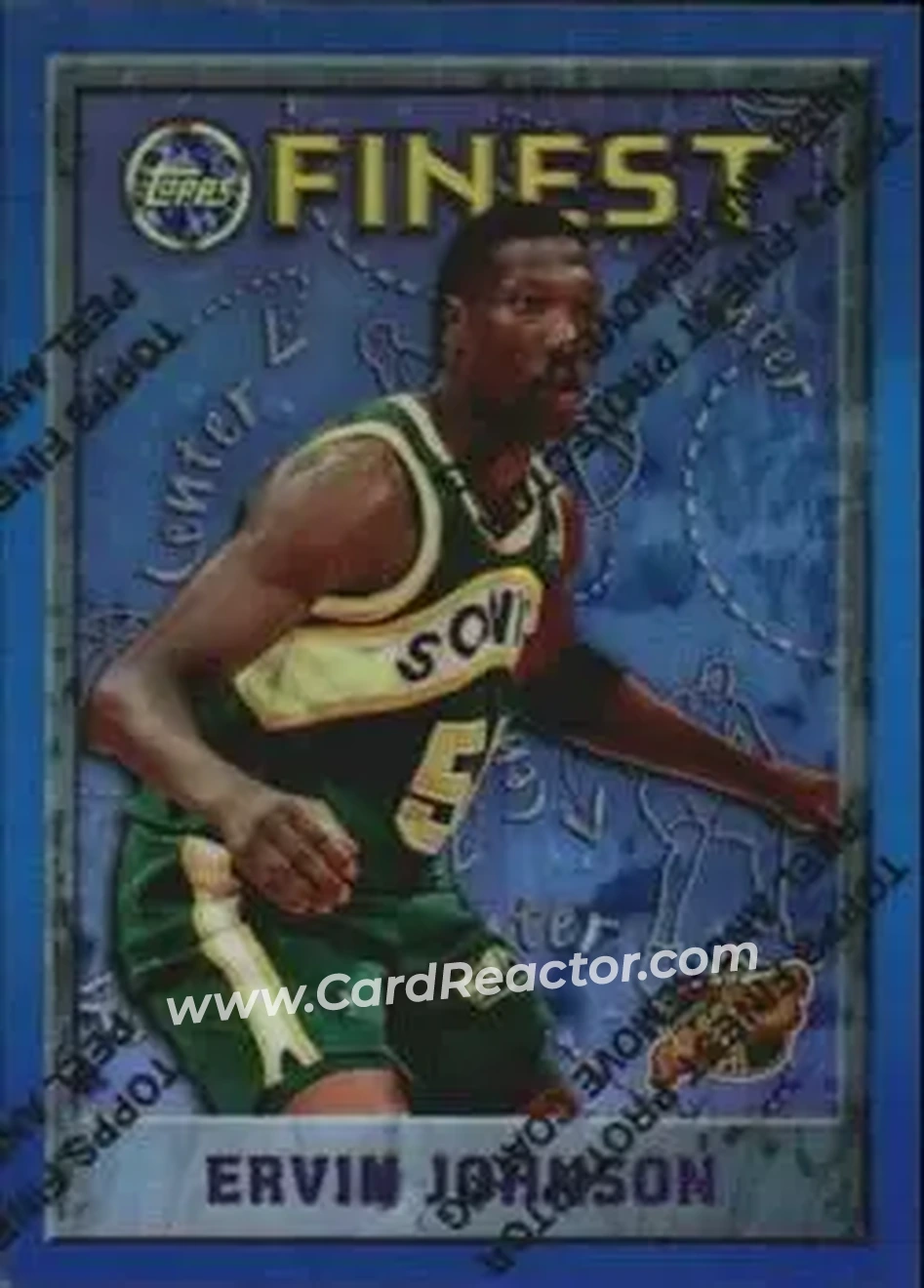 1995-96 Finest - Refractors #18 - Ervin Johnson - Seattle SuperSonics - Front