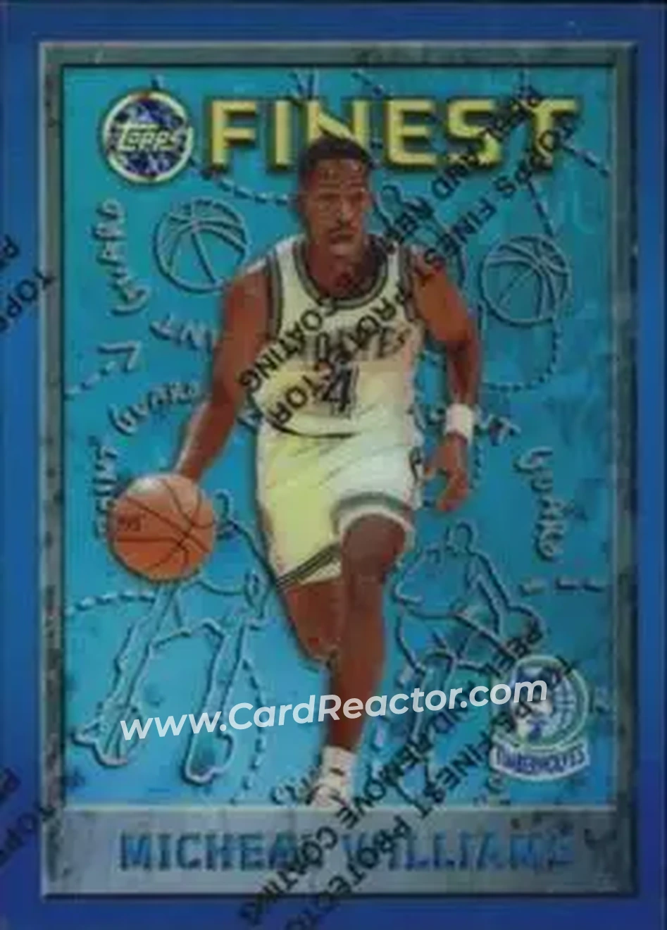 1995-96 Finest - Refractors #21 - Micheal Williams - Minnesota Timberwolves - Front