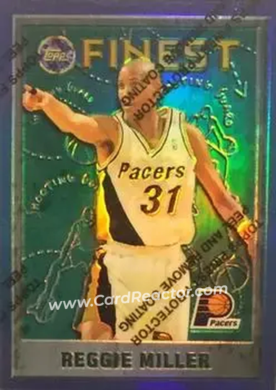 1995-96 Finest - Refractors #31 - Reggie Miller - Indiana Pacers - Front