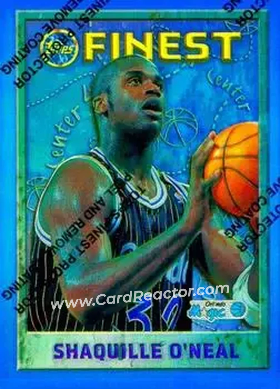 1995-96 Finest - Refractors #32 - Shaquille O'Neal - Orlando Magic - Front
