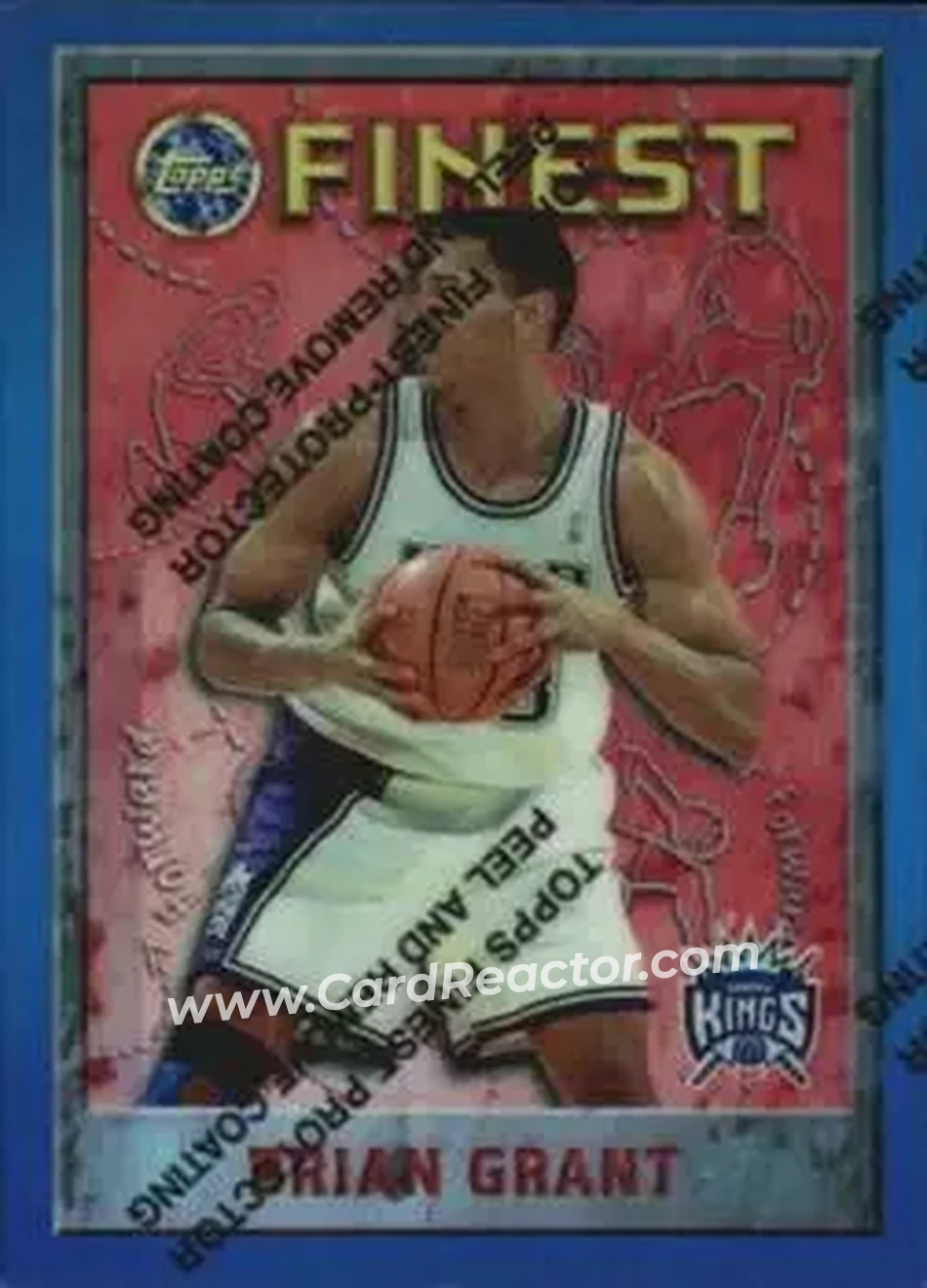 1995-96 Finest - Refractors #33 - Brian Grant - Sacramento Kings - Front