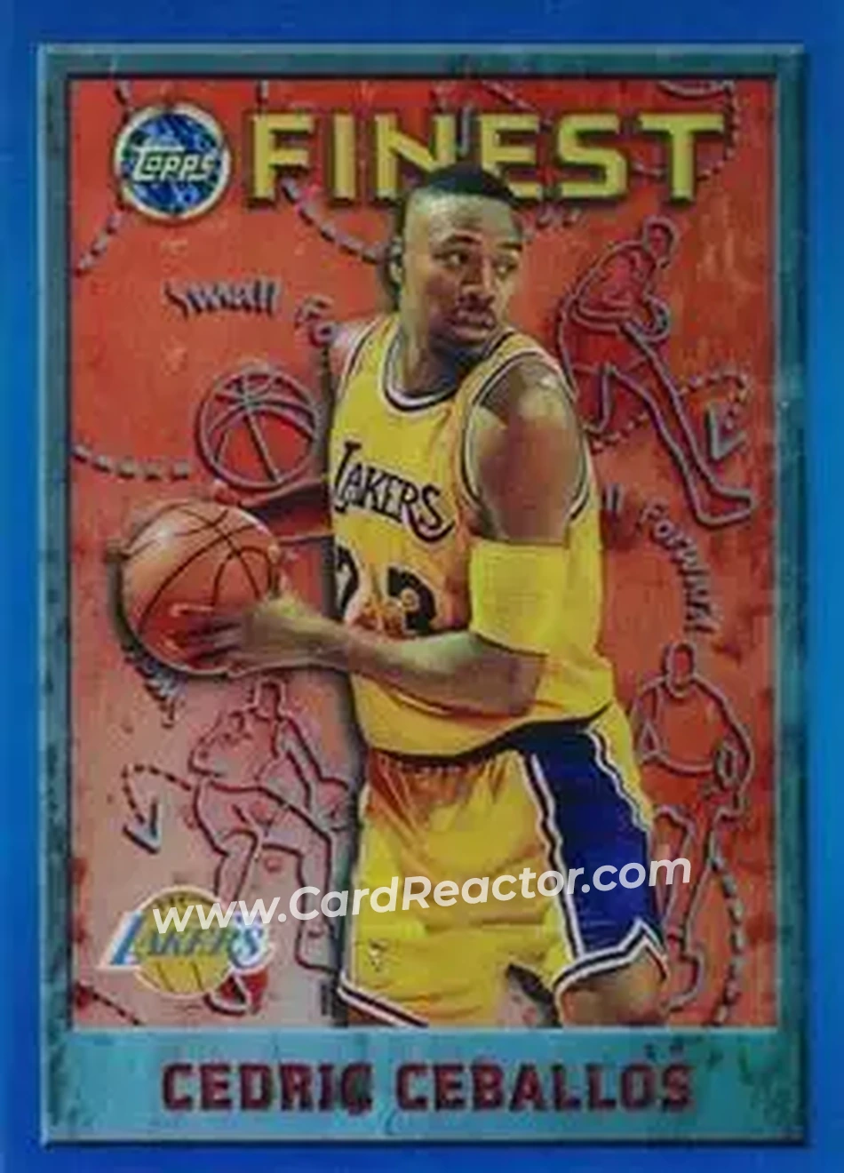 1995-96 Finest - Refractors #35 - Cedric Ceballos - Los Angeles Lakers - Front
