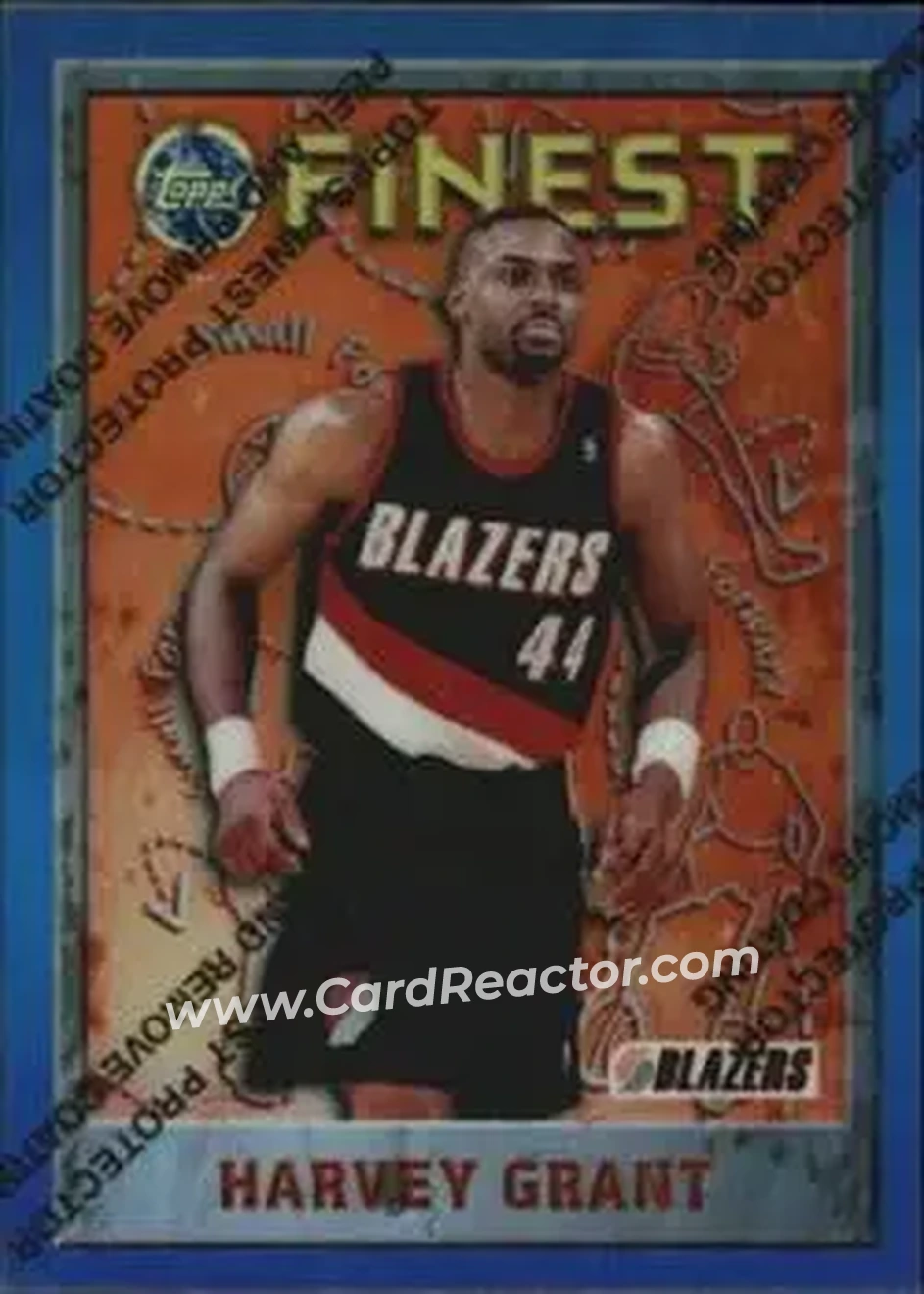 1995-96 Finest - Refractors #39 - Harvey Grant - Portland Trail Blazers - Front 1995-96 Finest - Refractors #39 - Harvey Grant - Portland Trail Blazers - Front