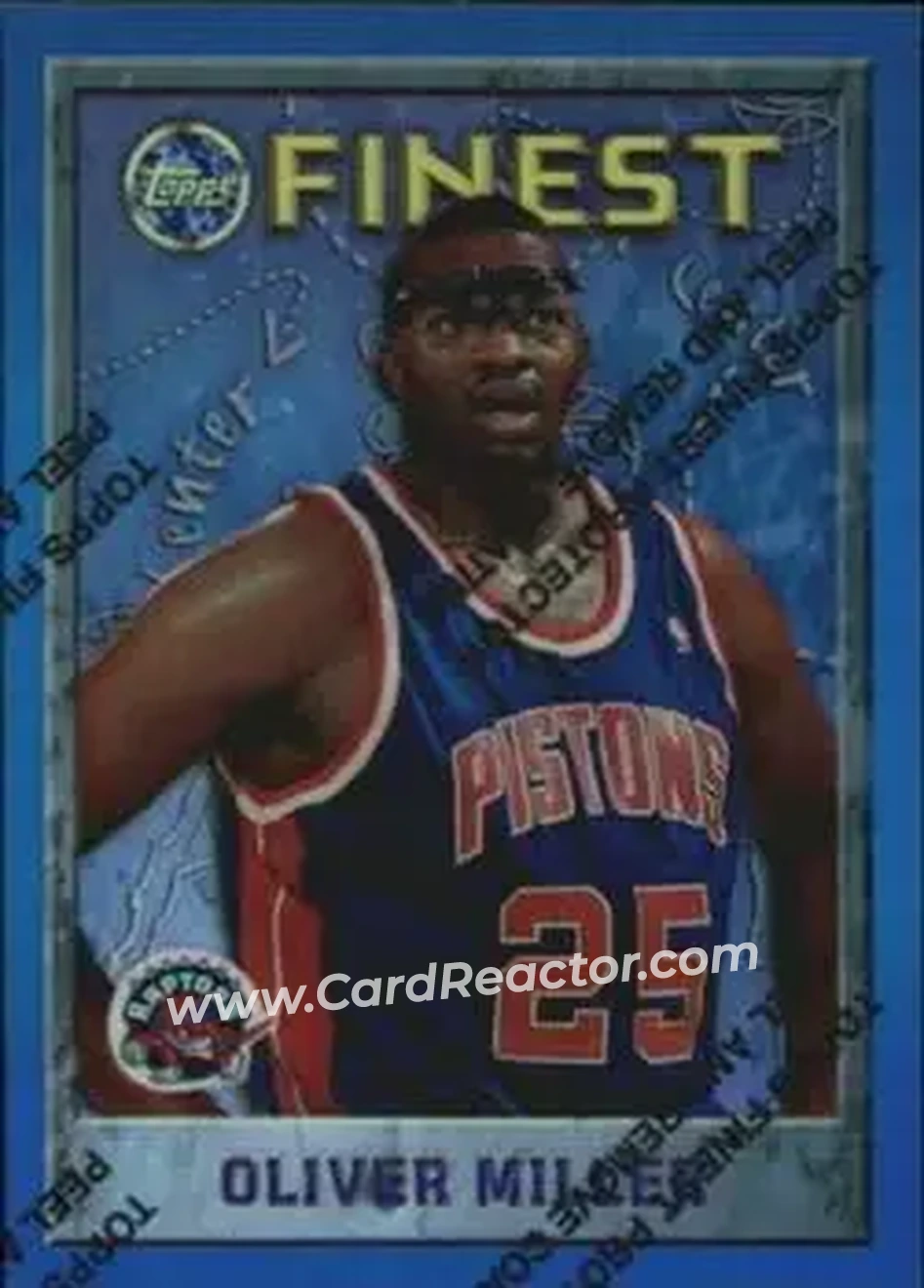 1995-96 Finest - Refractors #43 - Oliver Miller - Toronto Raptors - Front