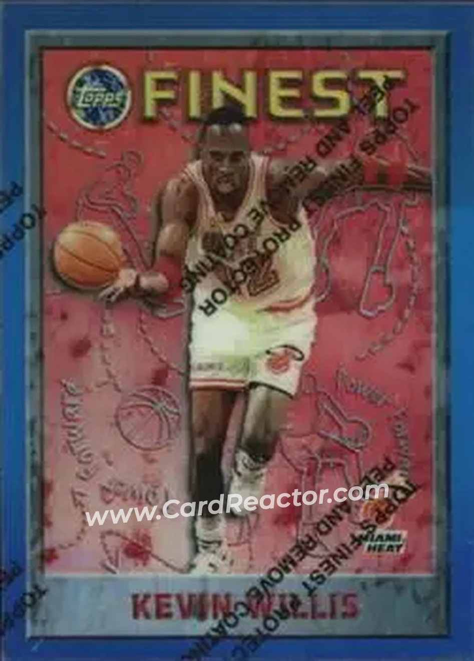 1995-96 Finest - Refractors #44 - Kevin Willis - Miami Heat - Front