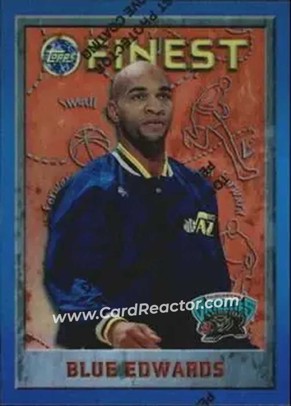 1995-96 Finest - Refractors #47 - Blue Edwards - Vancouver Grizzlies - Front