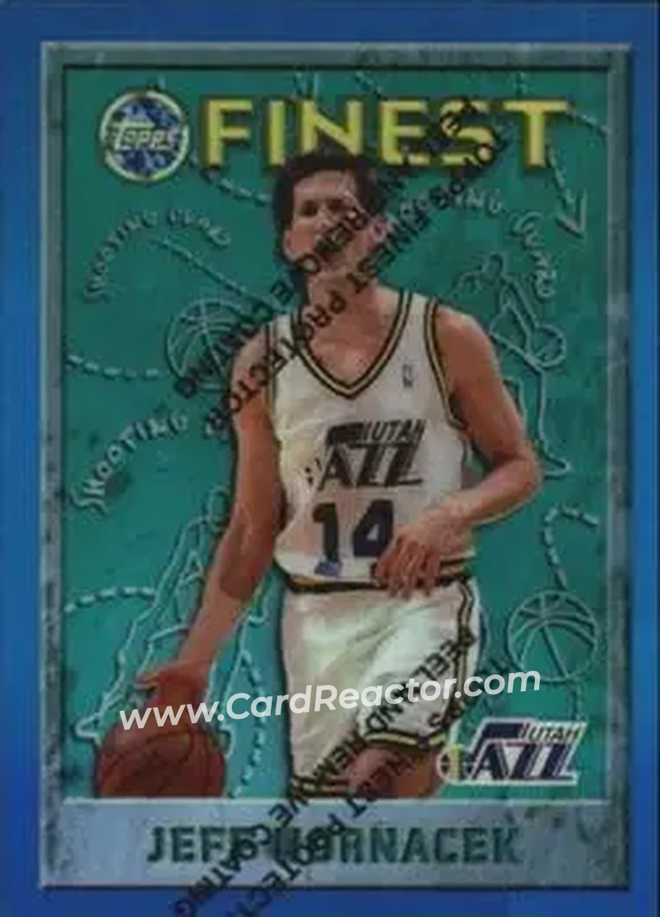 1995-96 Finest - Refractors #48 - Jeff Hornacek - Utah Jazz - Front
