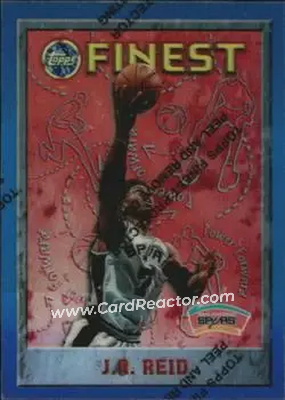 1995-96 Finest - Refractors #49 - J.R. Reid - San Antonio Spurs - Front