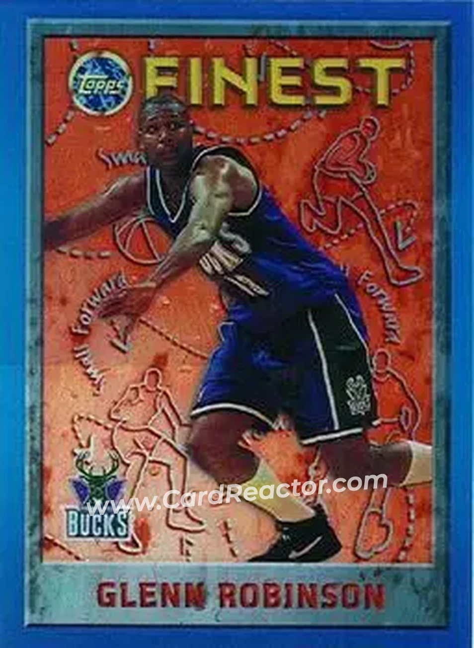 1995-96 Finest - Refractors #50 - Glenn Robinson - Milwaukee Bucks - Front