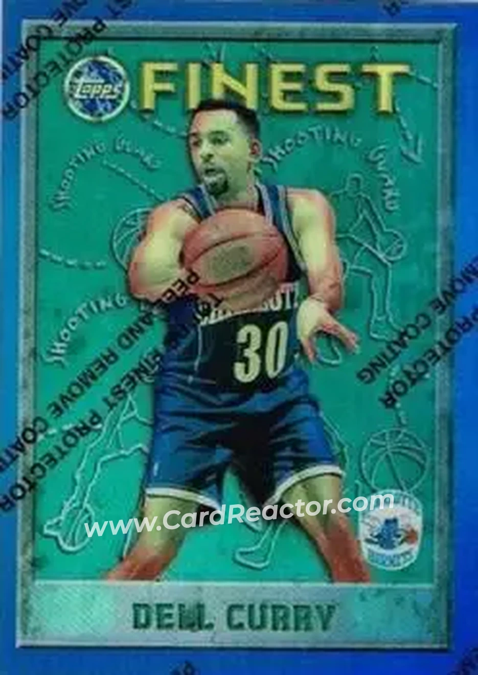 1995-96 Finest - Refractors #51 - Dell Curry - Charlotte Hornets - Front