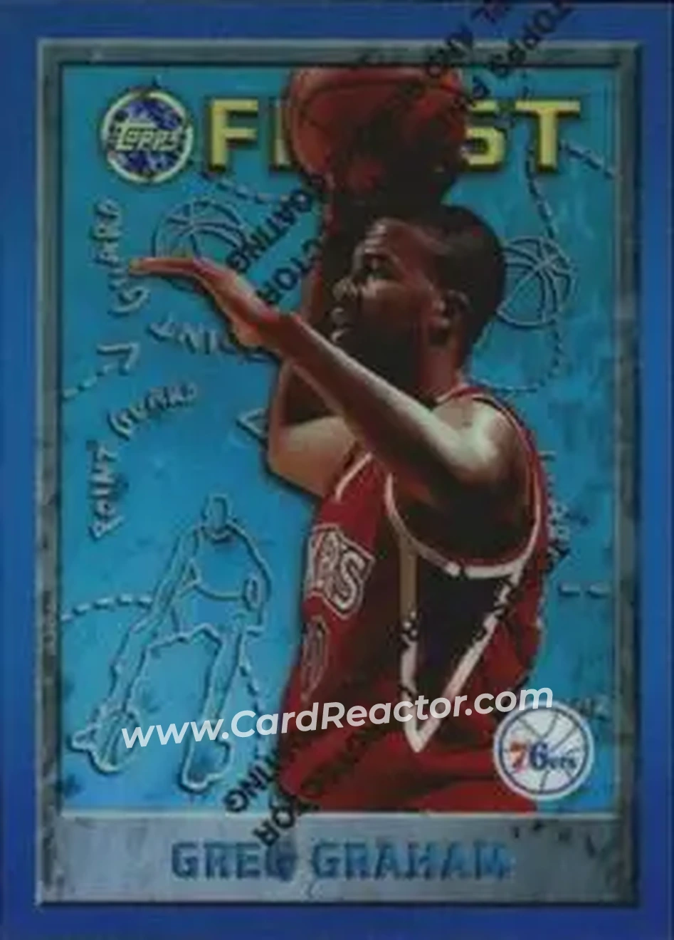 1995-96 Finest - Refractors #52 - Greg Graham - Philadelphia 76ers - Front 1995-96 Finest - Refractors #52 - Greg Graham - Philadelphia 76ers - Front