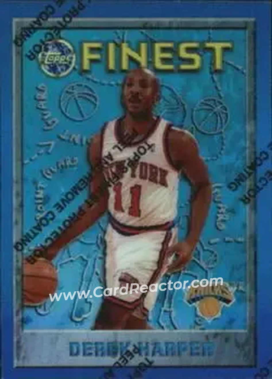 1995-96 Finest - Refractors #54 - Derek Harper - New York Knicks - Front