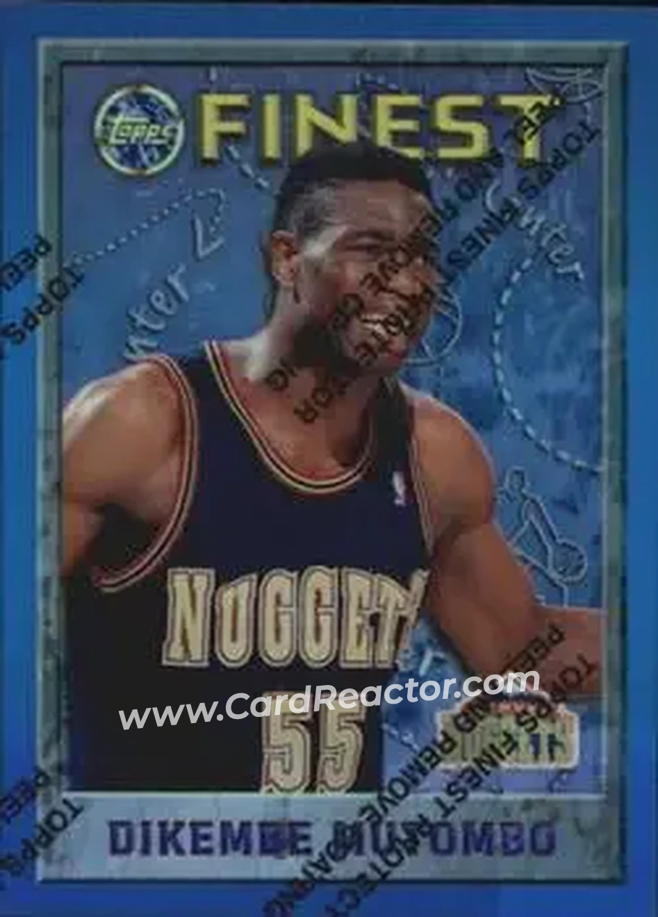 1995-96 Finest - Refractors #55 - Dikembe Mutombo - Denver Nuggets - Front