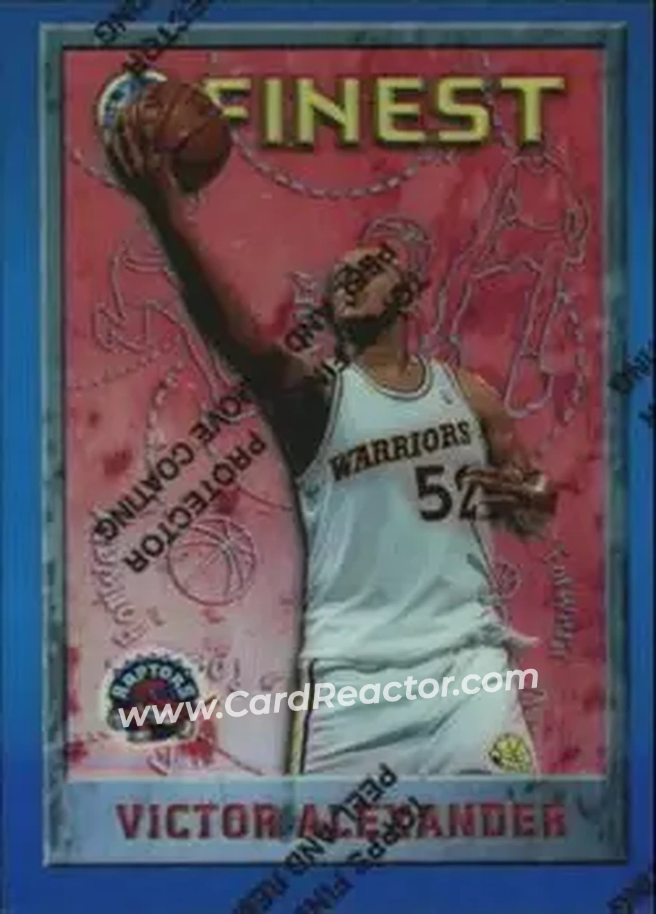 1995-96 Finest - Refractors #57 - Victor Alexander - Toronto Raptors - Front 1995-96 Finest - Refractors #57 - Victor Alexander - Toronto Raptors - Front