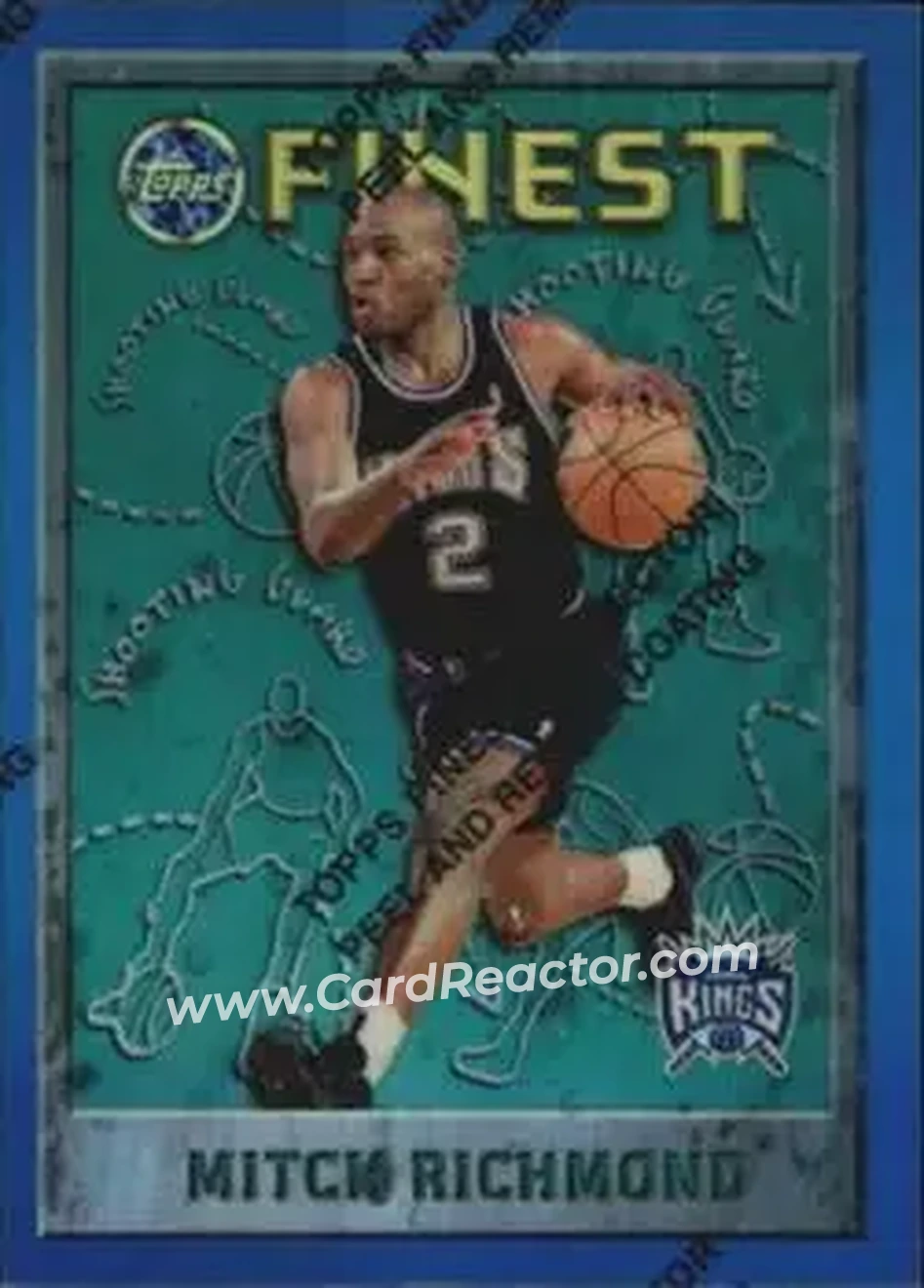 1995-96 Finest - Refractors #60 - Mitch Richmond - Sacramento Kings - Front