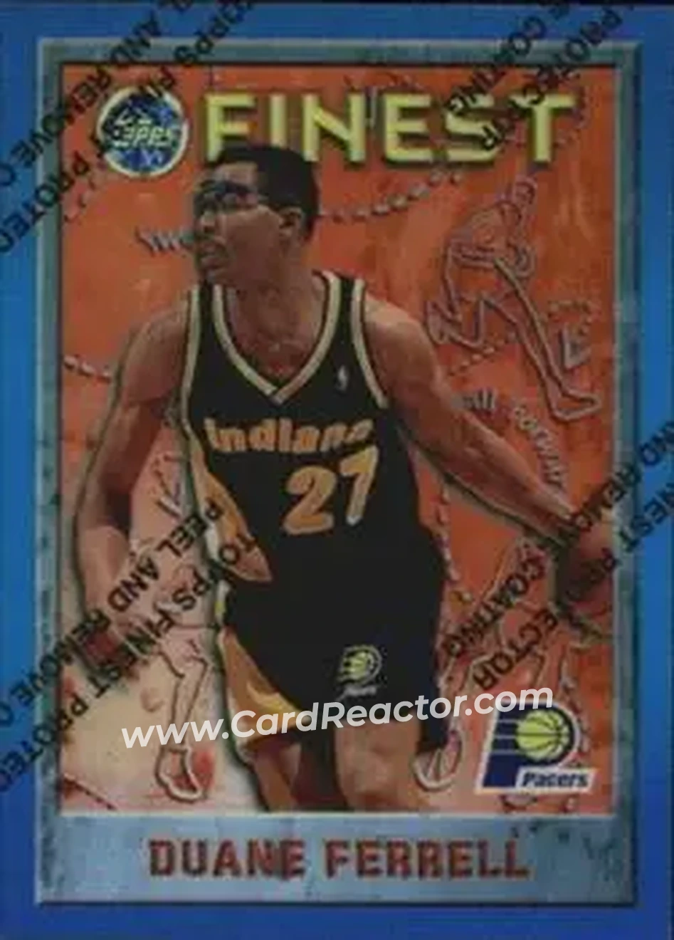 1995-96 Finest - Refractors #61 - Duane Ferrell - Indiana Pacers - Front