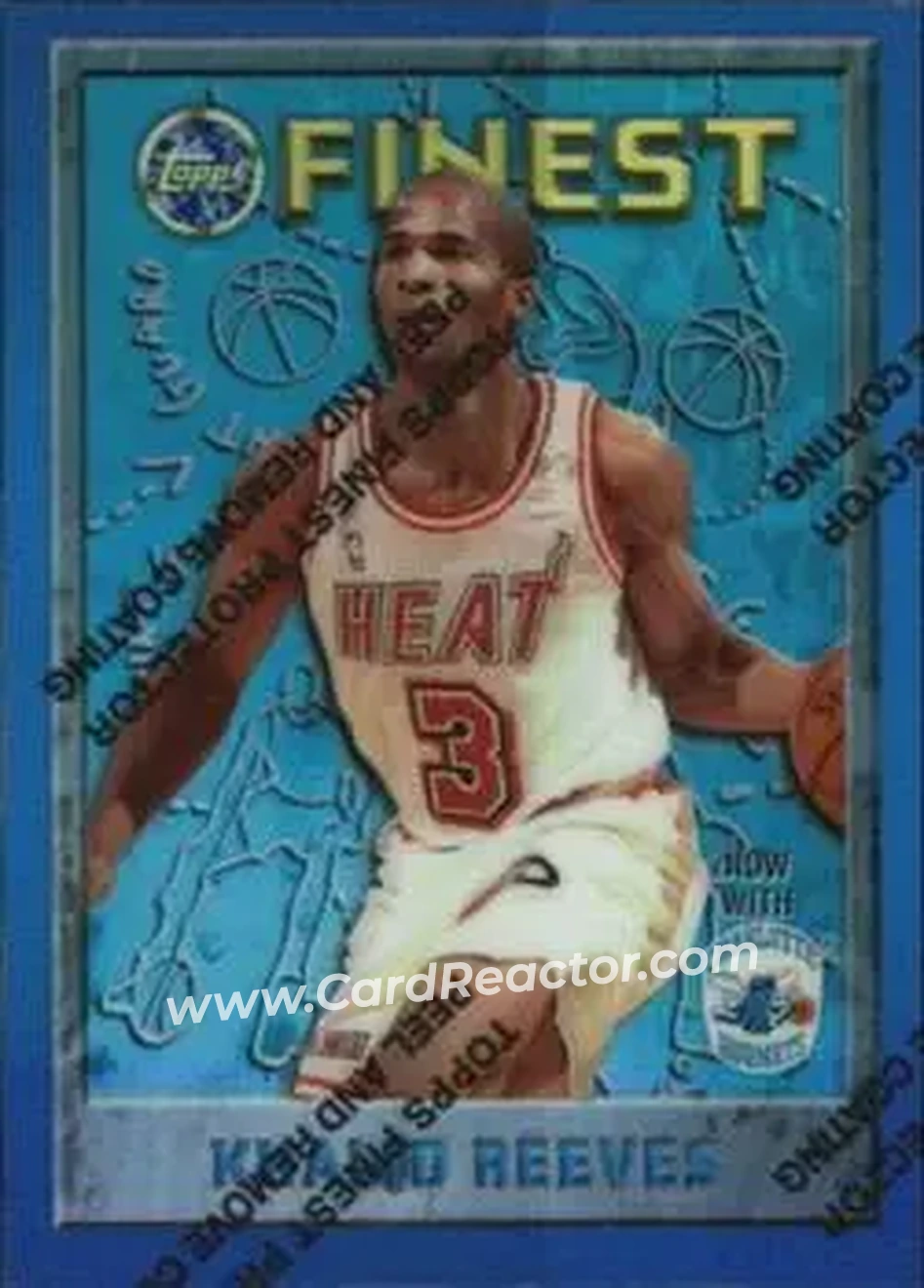 1995-96 Finest - Refractors #64 - Khalid Reeves - Charlotte Hornets - Front