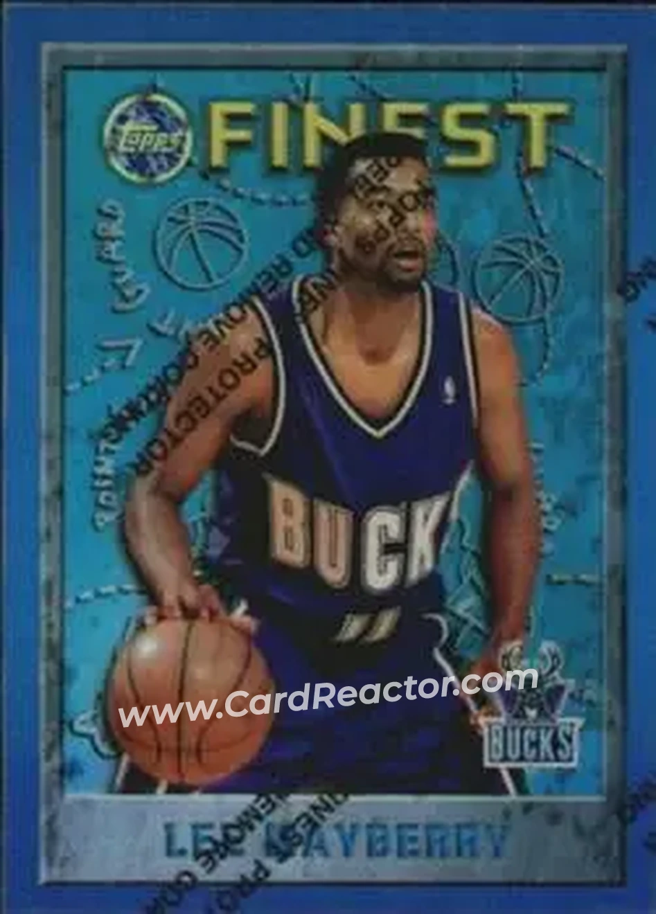 1995-96 Finest - Refractors #66 - Lee Mayberry - Milwaukee Bucks - Front