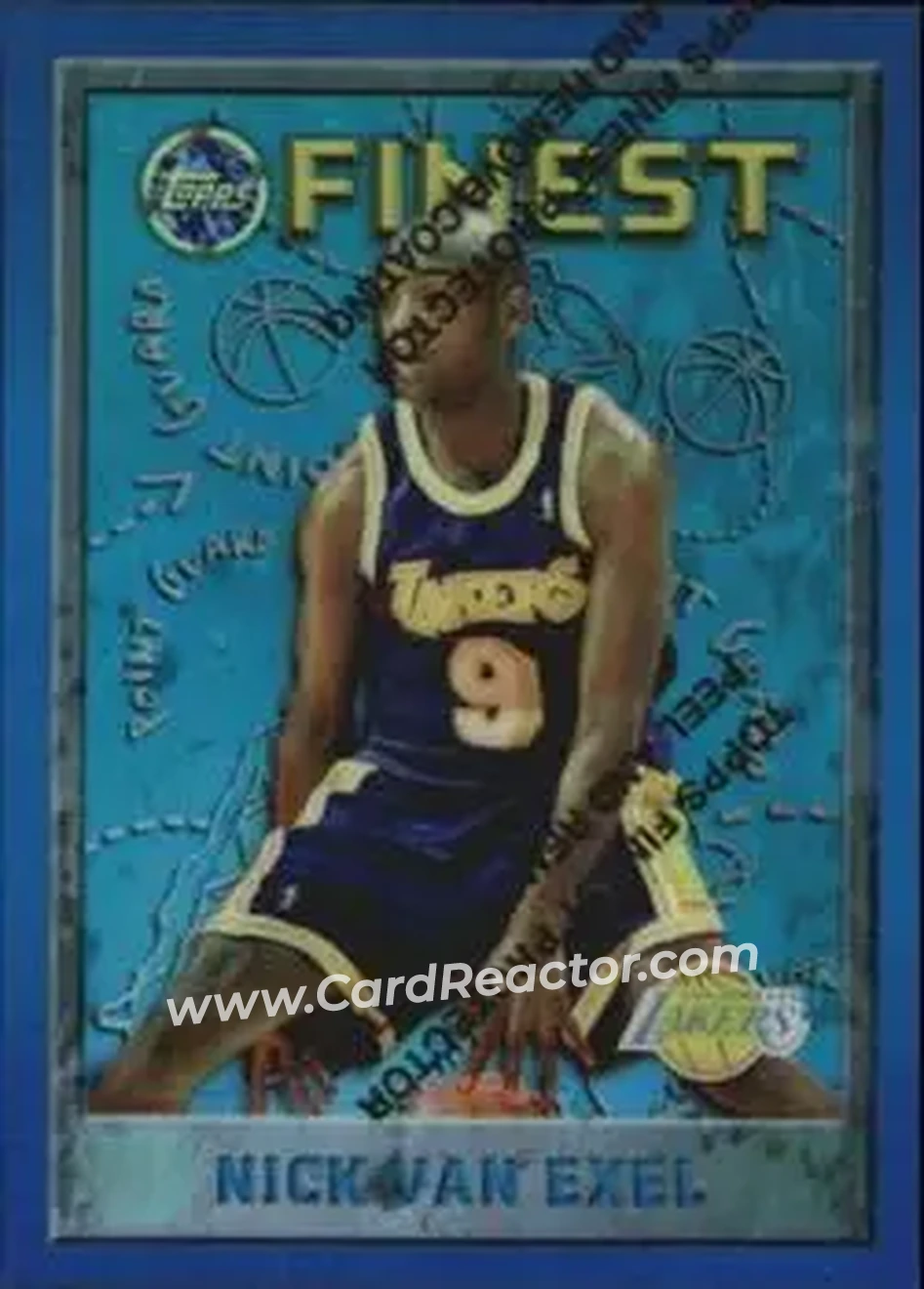 1995-96 Finest - Refractors #70 - Nick Van Exel - Los Angeles Lakers - Front