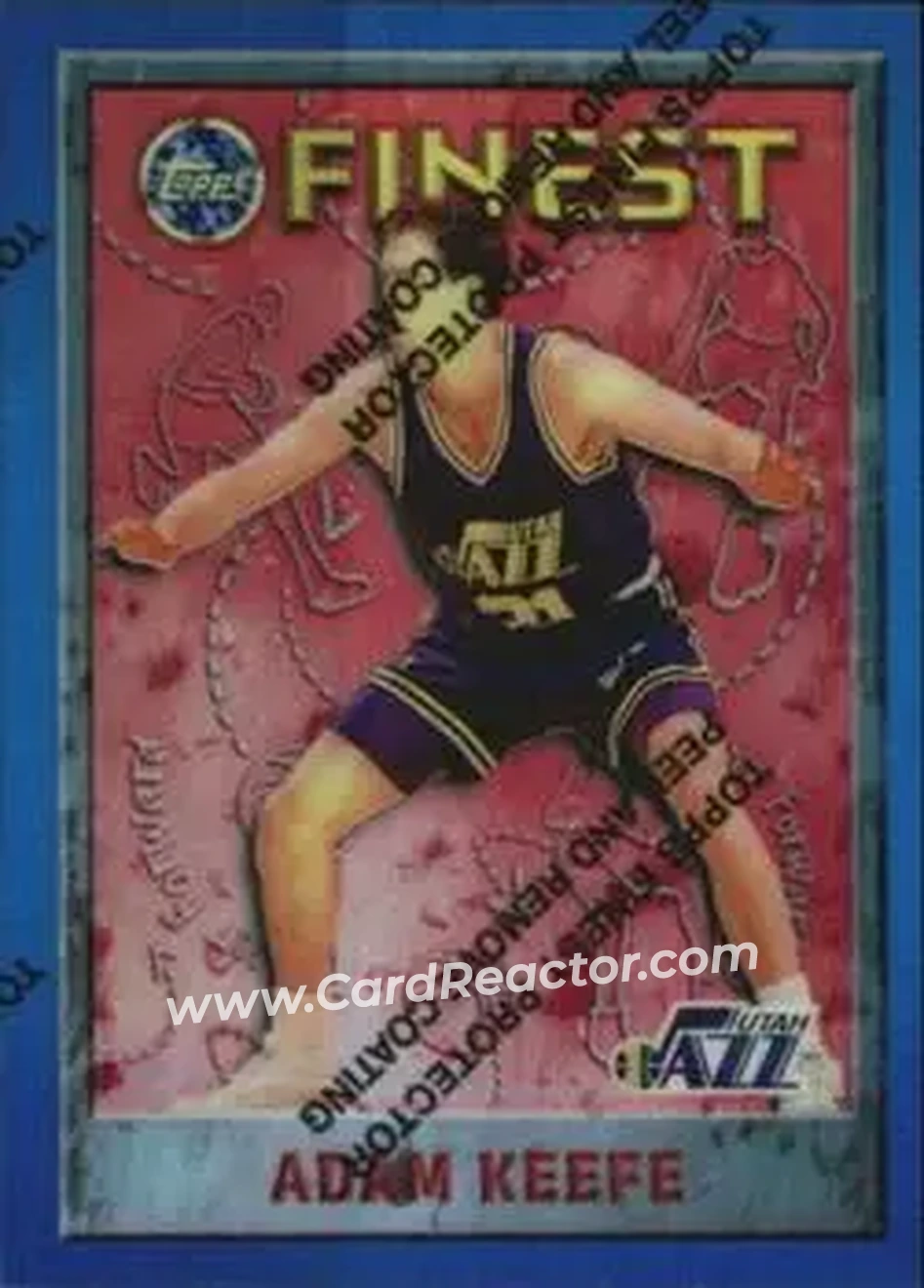 1995-96 Finest - Refractors #73 - Adam Keefe - Utah Jazz - Front 1995-96 Finest - Refractors #73 - Adam Keefe - Utah Jazz - Front