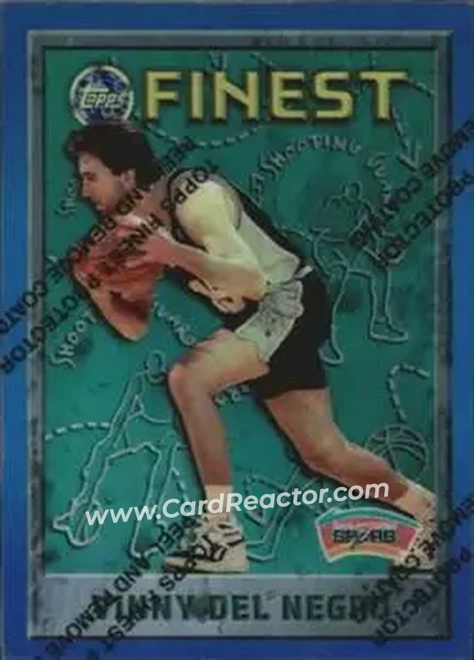 1995-96 Finest - Refractors #78 - Vinny Del Negro - San Antonio Spurs - Front