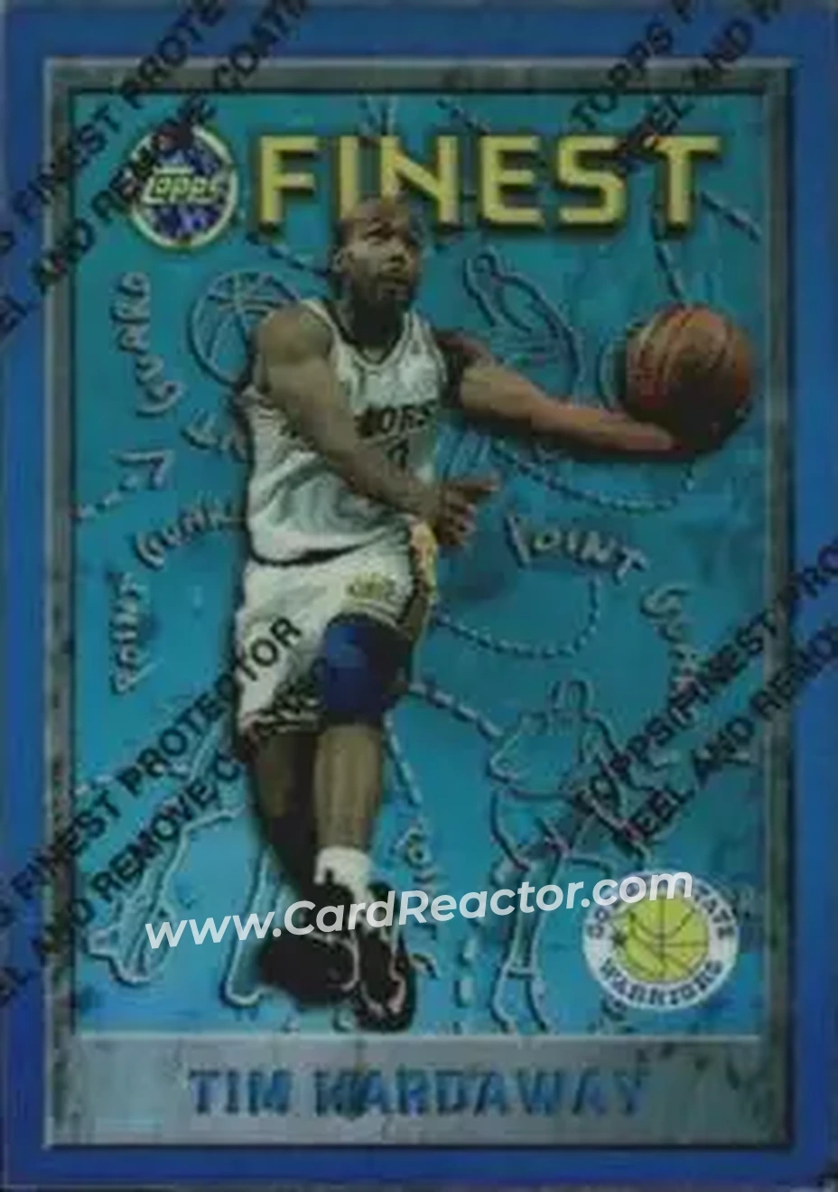 1995-96 Finest - Refractors #80 - Tim Hardaway - Golden State Warriors - Front