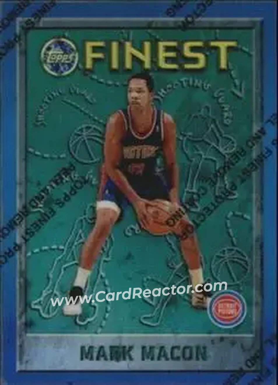 1995-96 Finest - Refractors #83 - Mark Macon - Detroit Pistons - Front