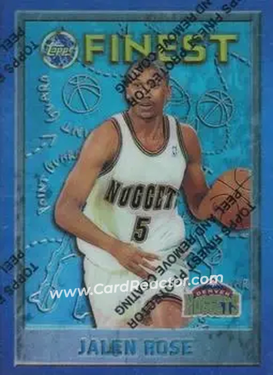 1995-96 Finest - Refractors #85 - Jalen Rose - Denver Nuggets - Front
