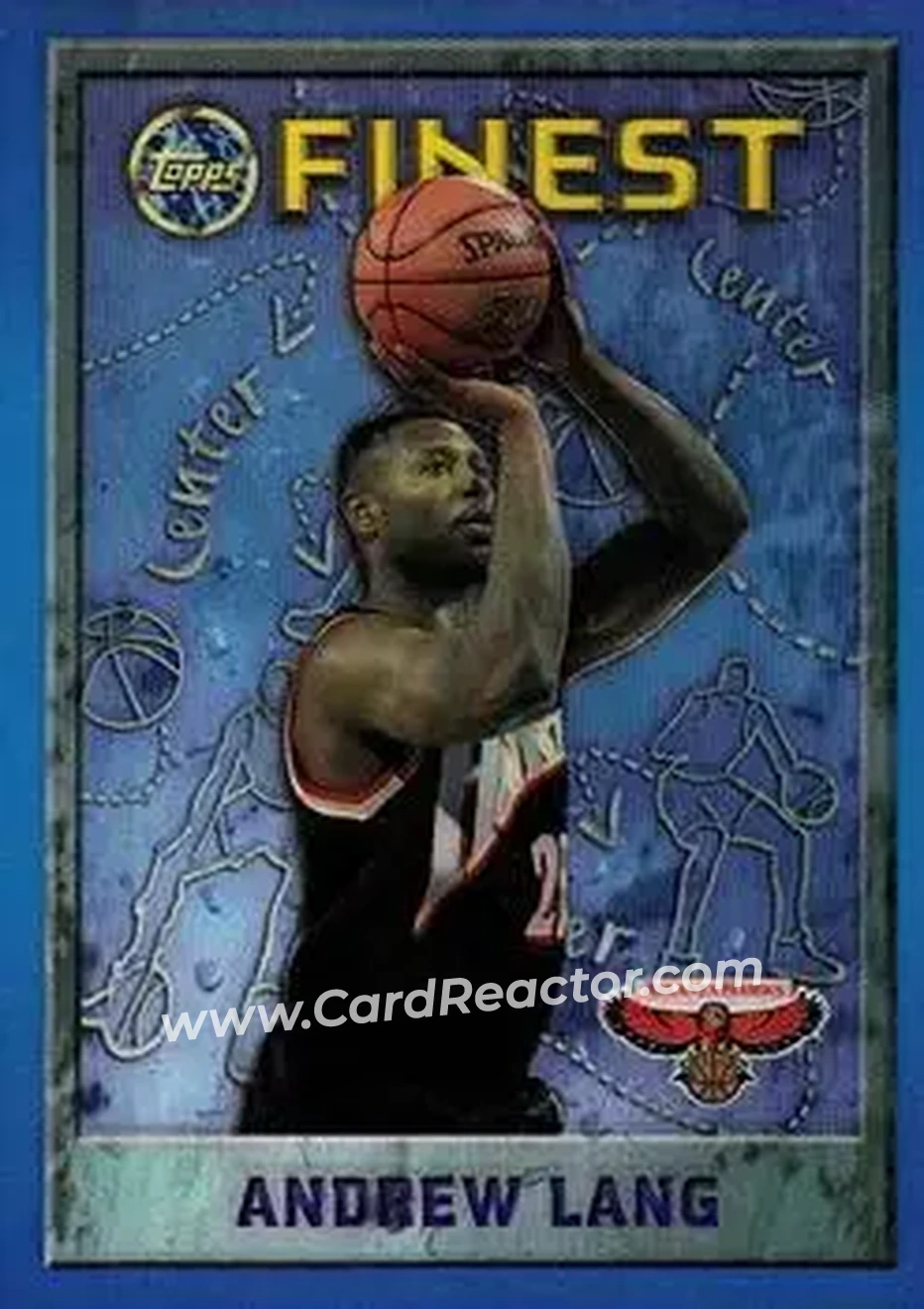 1995-96 Finest - Refractors #88 - Andrew Lang - Atlanta Hawks - Front