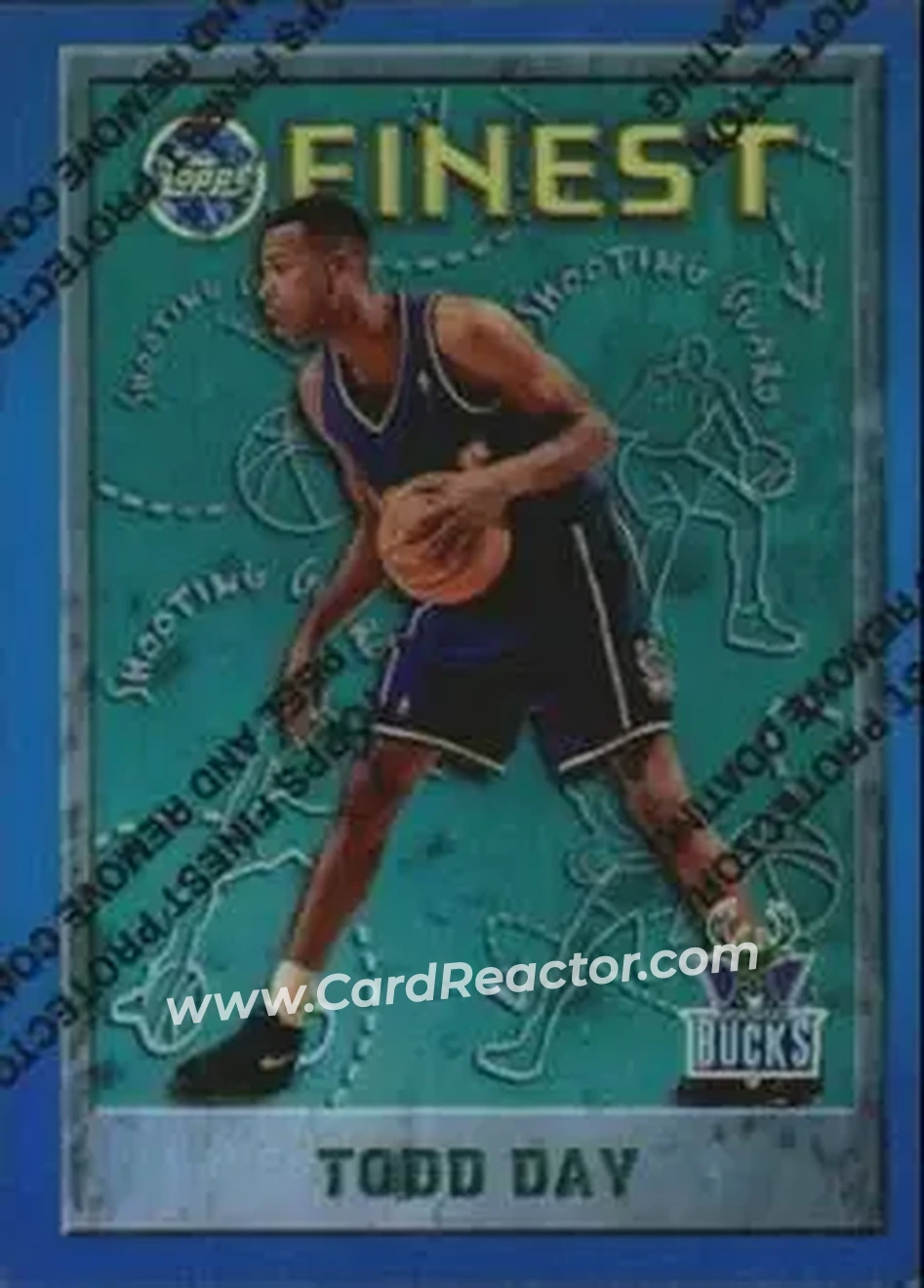 1995-96 Finest - Refractors #91 - Todd Day - Milwaukee Bucks - Front