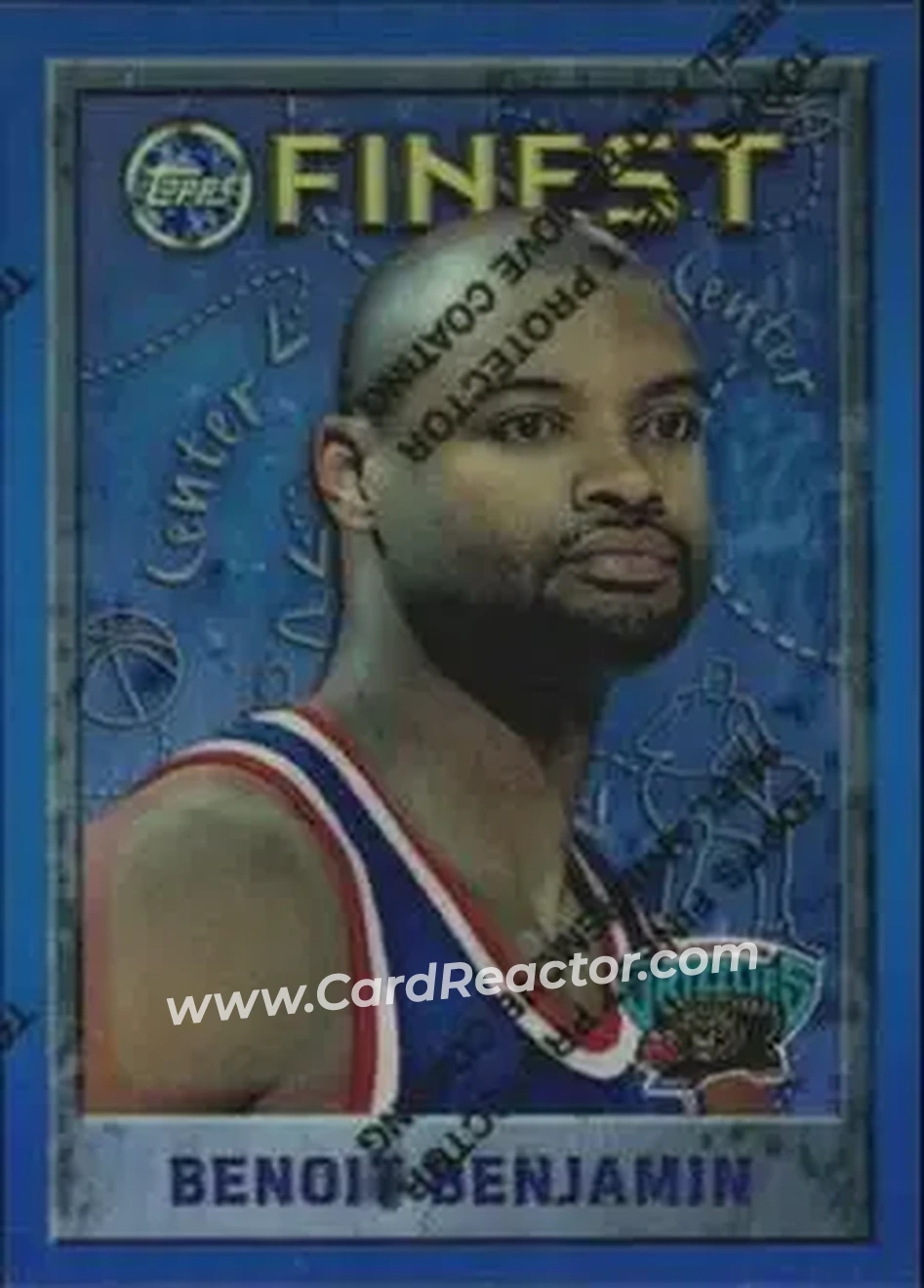 1995-96 Finest - Refractors #93 - Benoit Benjamin - Vancouver Grizzlies - Front