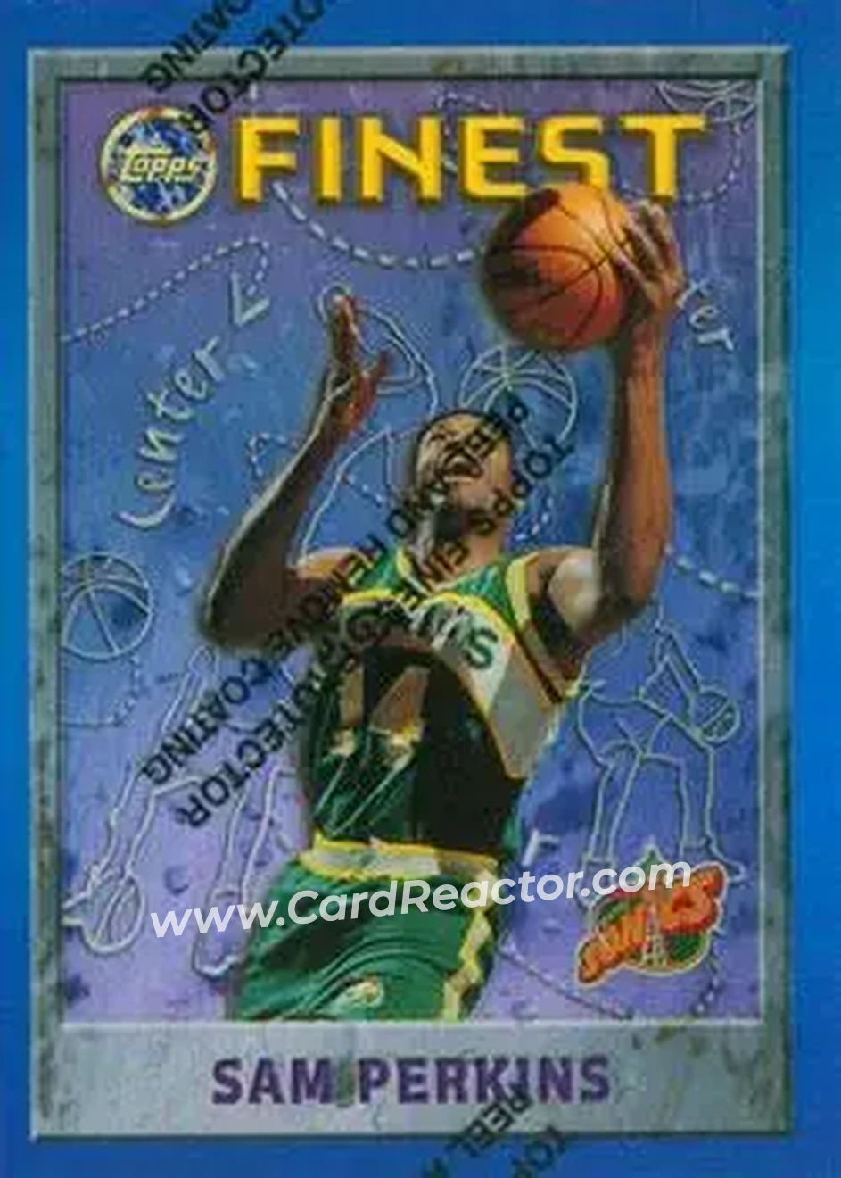 1995-96 Finest - Refractors #94 - Sam Perkins - Seattle SuperSonics - Front 1995-96 Finest - Refractors #94 - Sam Perkins - Seattle SuperSonics - Front