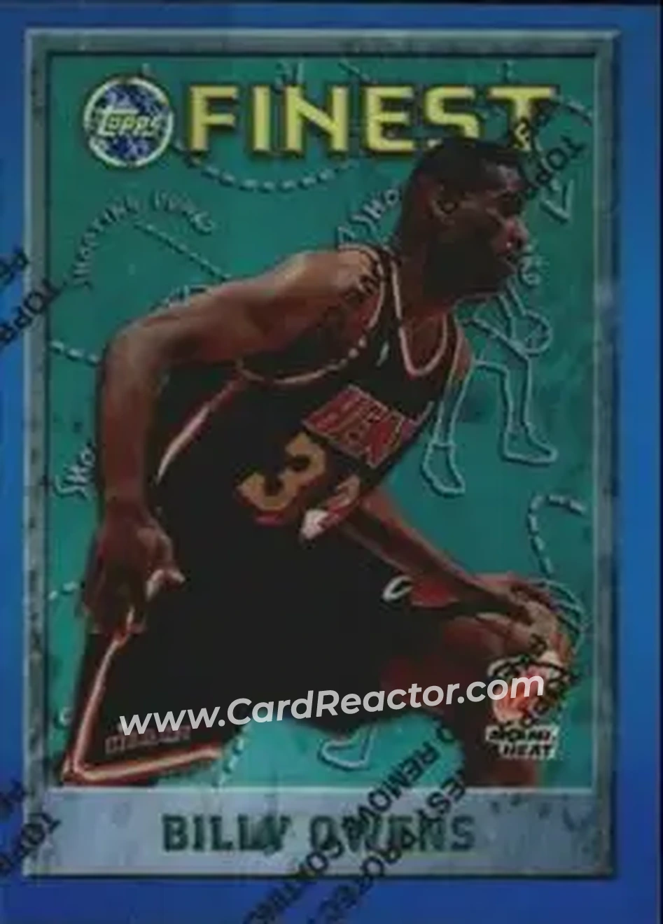 1995-96 Finest - Refractors #99 - Billy Owens - Miami Heat - Front 1995-96 Finest - Refractors #99 - Billy Owens - Miami Heat - Front