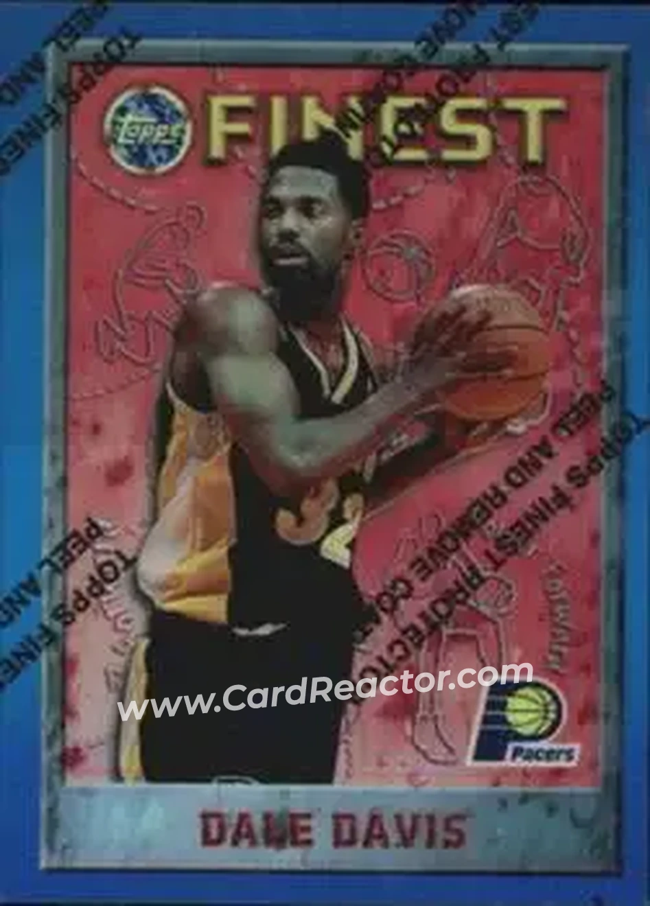 1995-96 Finest - Refractors #101 - Dale Davis - Indiana Pacers - Front