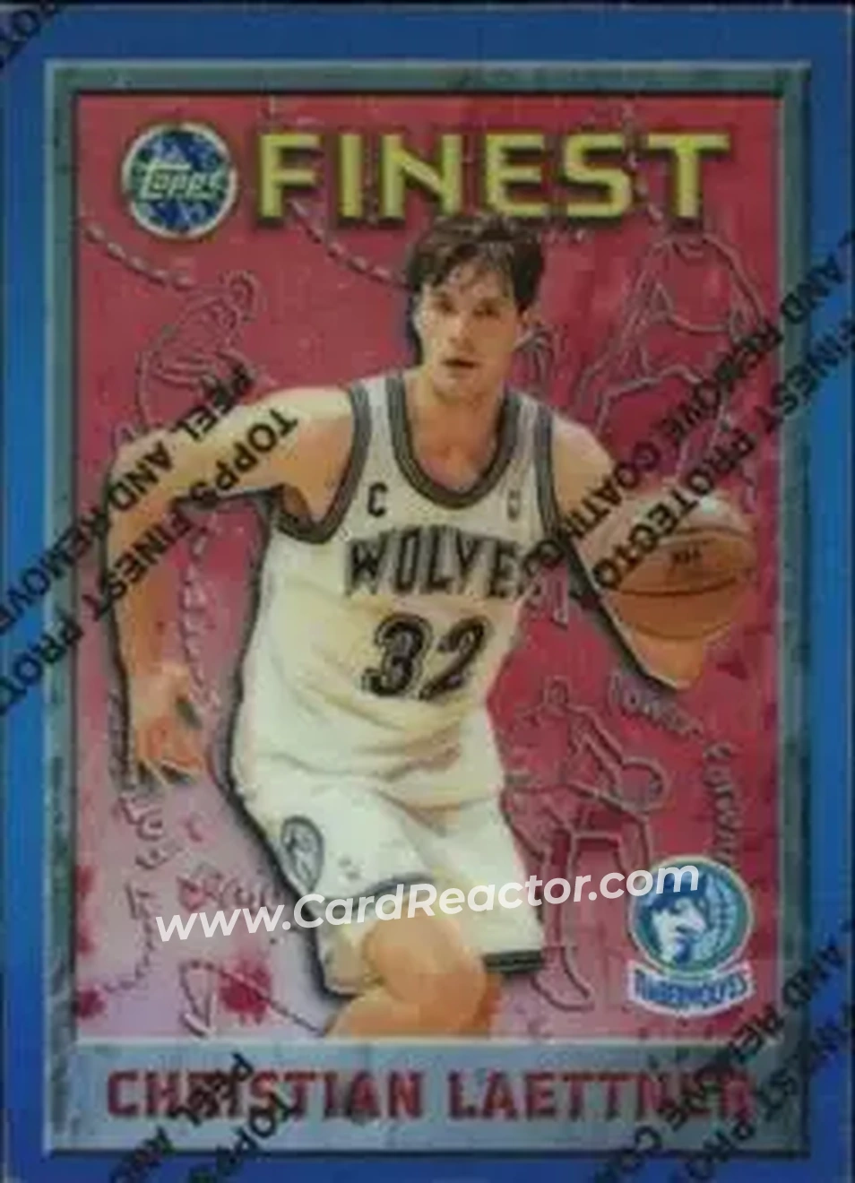 1995-96 Finest - Refractors #104 - Christian Laettner - Minnesota Timberwolves - Front
