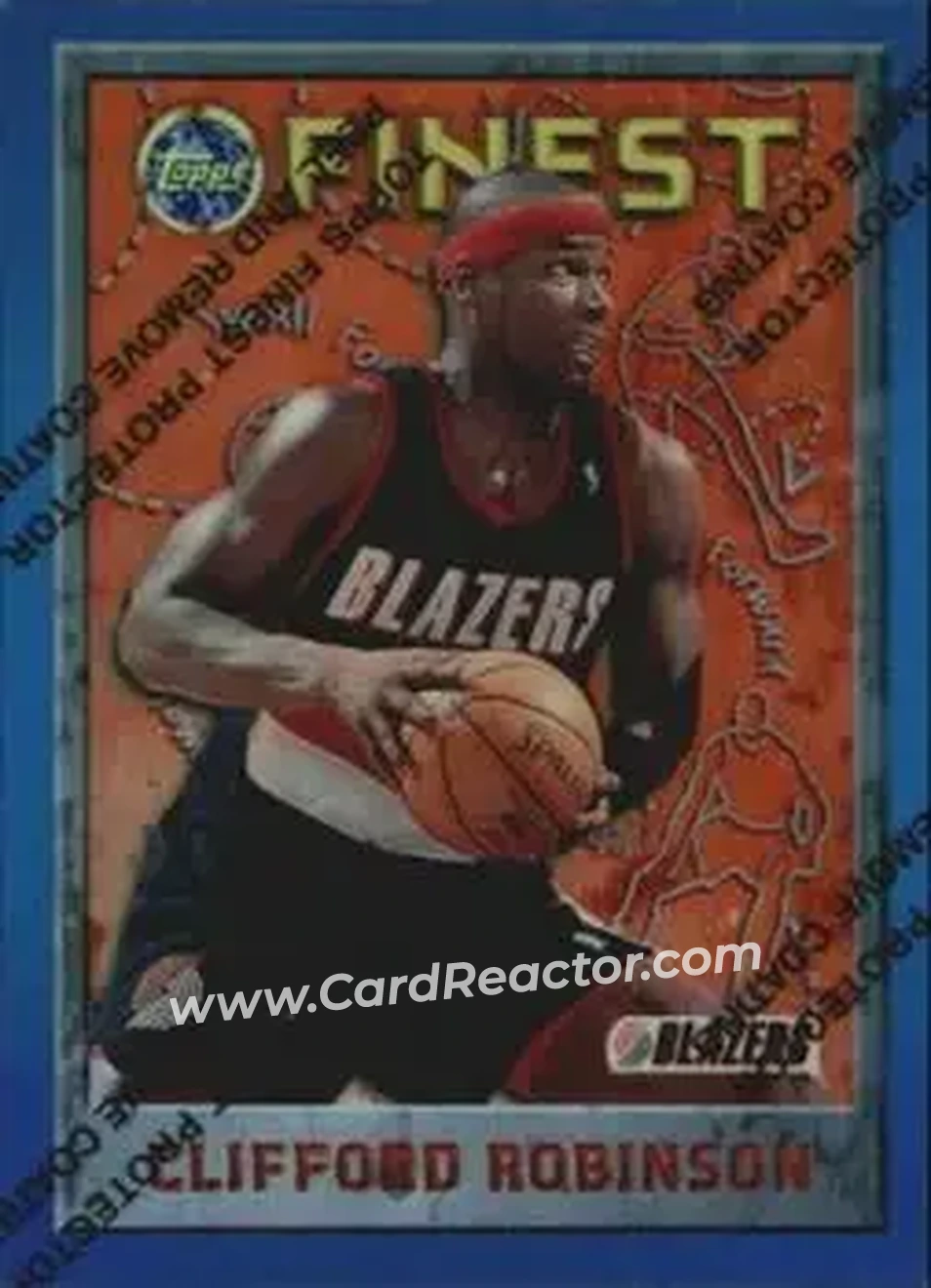1995-96 Finest - Refractors #110 - Clifford Robinson - Portland Trail Blazers - Front