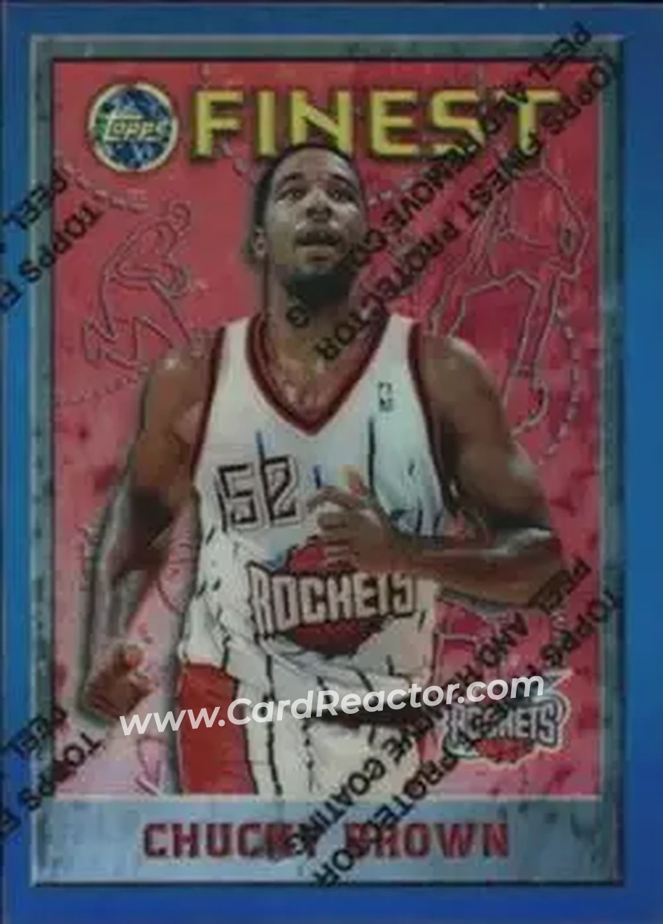 1995-96 Finest - Refractors #141 - Chucky Brown - Houston Rockets - Front