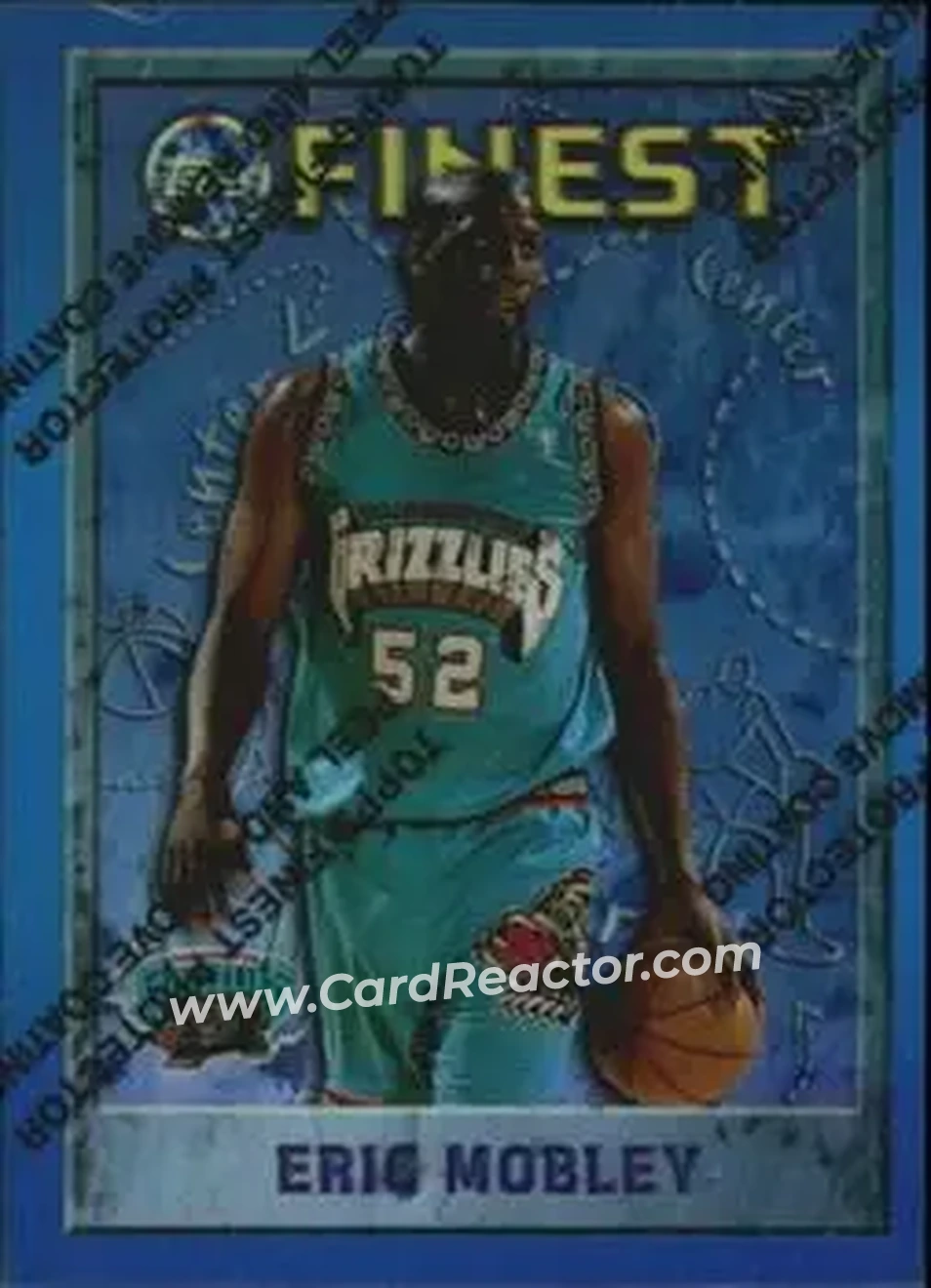1995-96 Finest - Refractors #142 - Eric Mobley - Vancouver Grizzlies - Front