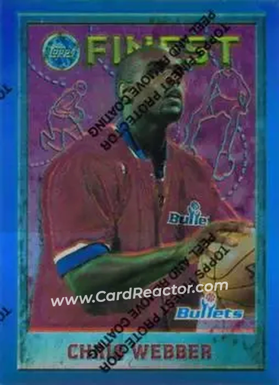 1995-96 Finest - Refractors #144 - Chris Webber - Washington Bullets - Front