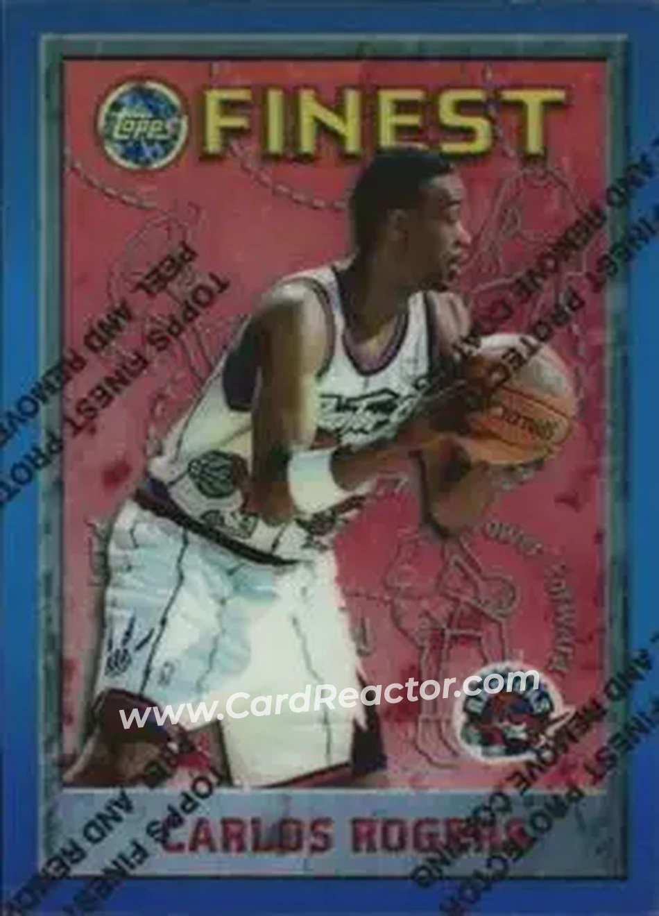 1995-96 Finest - Refractors #145 - Carlos Rogers - Toronto Raptors - Front