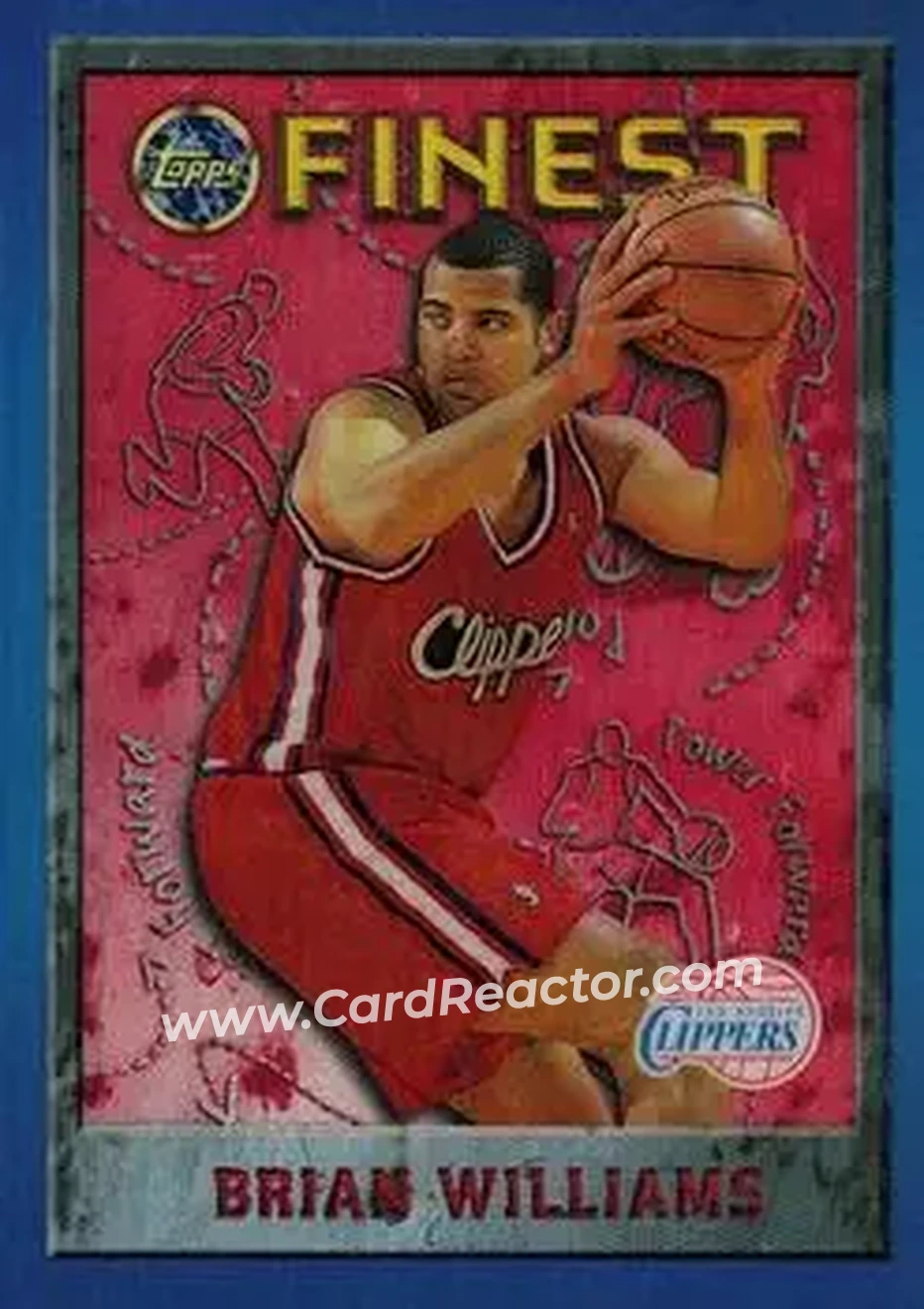 1995-96 Finest - Refractors #147 - Bison Dele - Los Angeles Clippers - Front